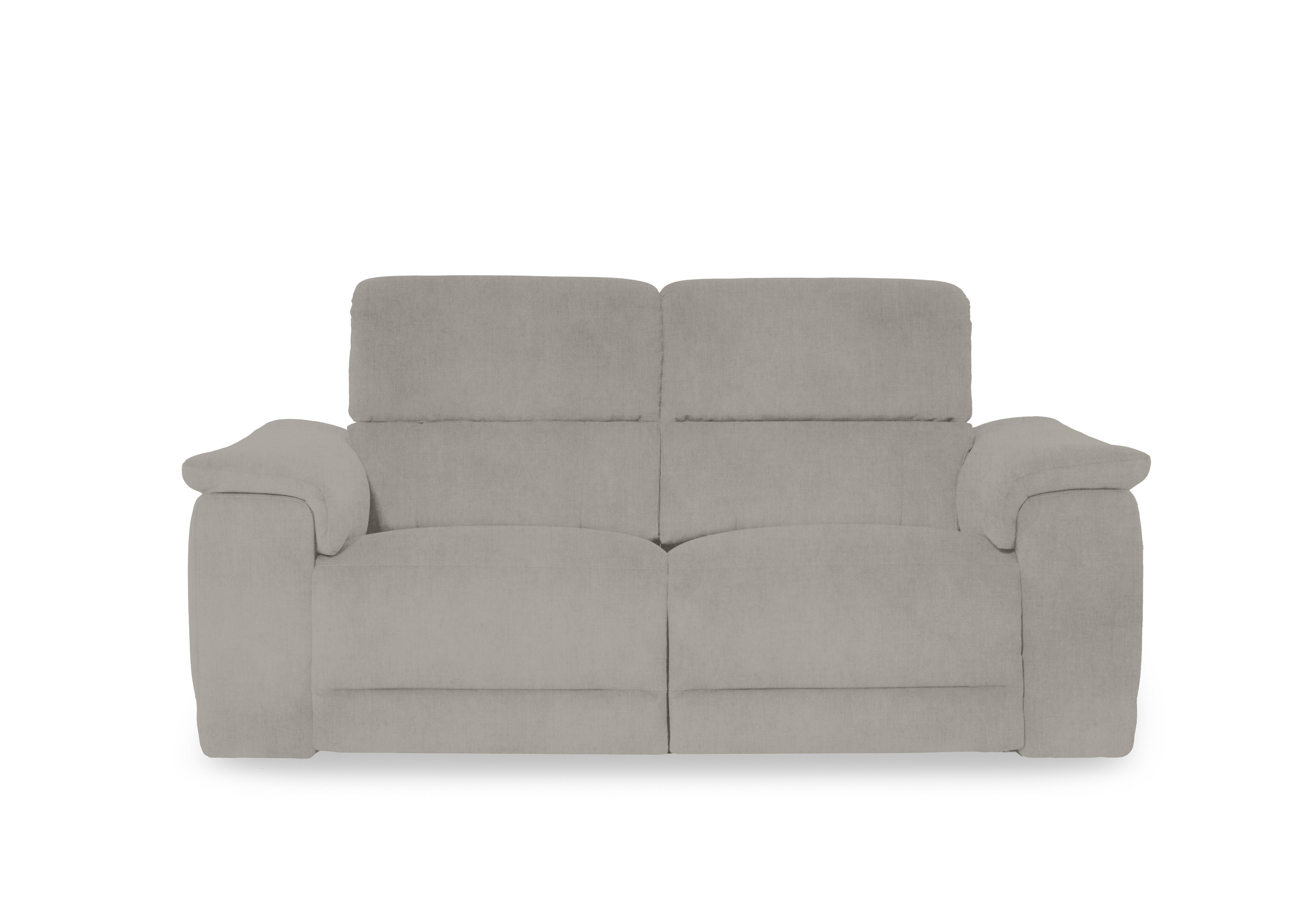 Genius Fabric 3 Seater Power Recliner Sofa with Power Headrest and Bluetooth Speakers in Opulence Silver 51007 on Furniture Village