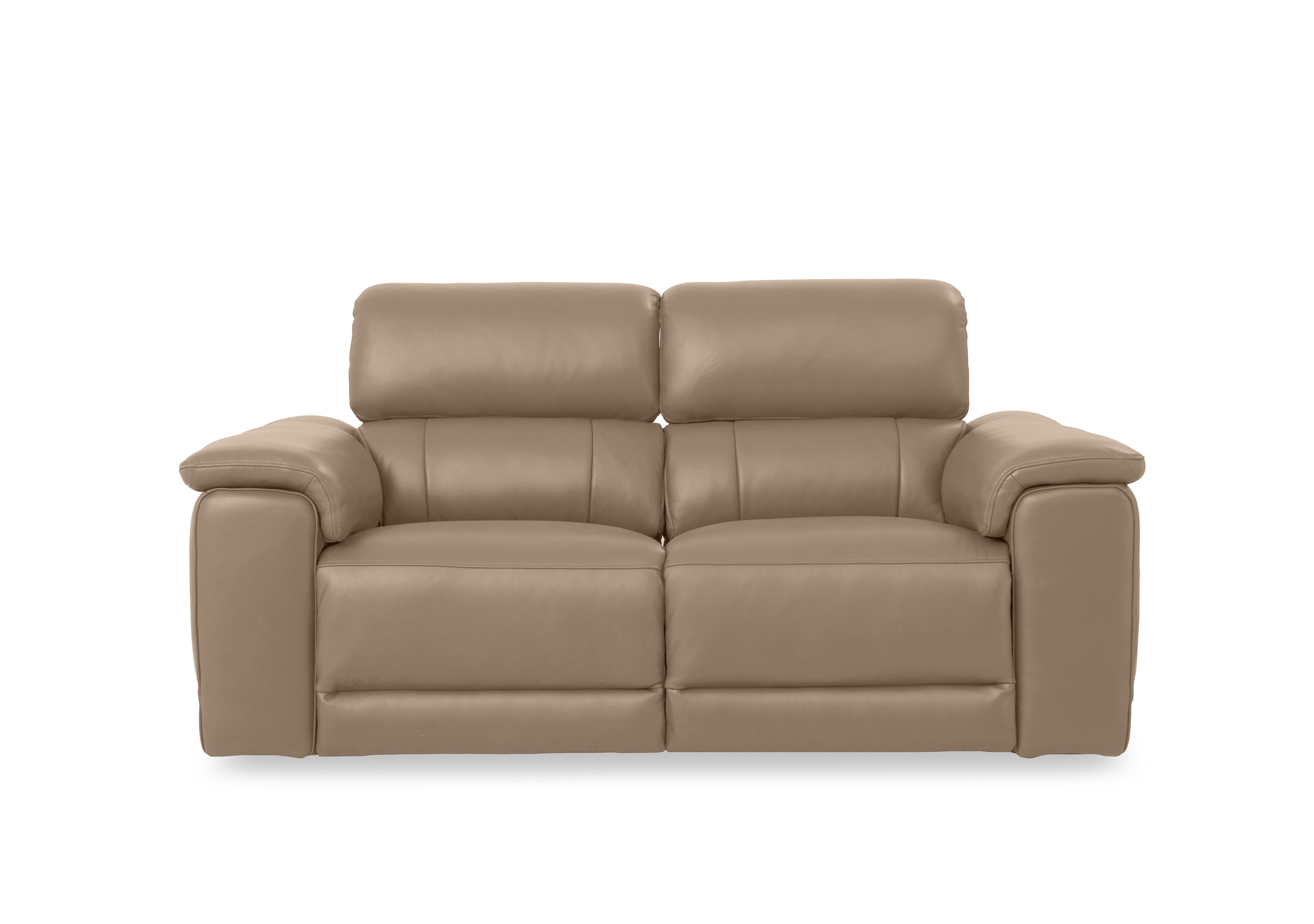Genius Leather 3 Seater Power Recliner Sofa with Power Headrest and Bluetooth Speakers in Montana Barley Cat-60/06 on Furniture Village