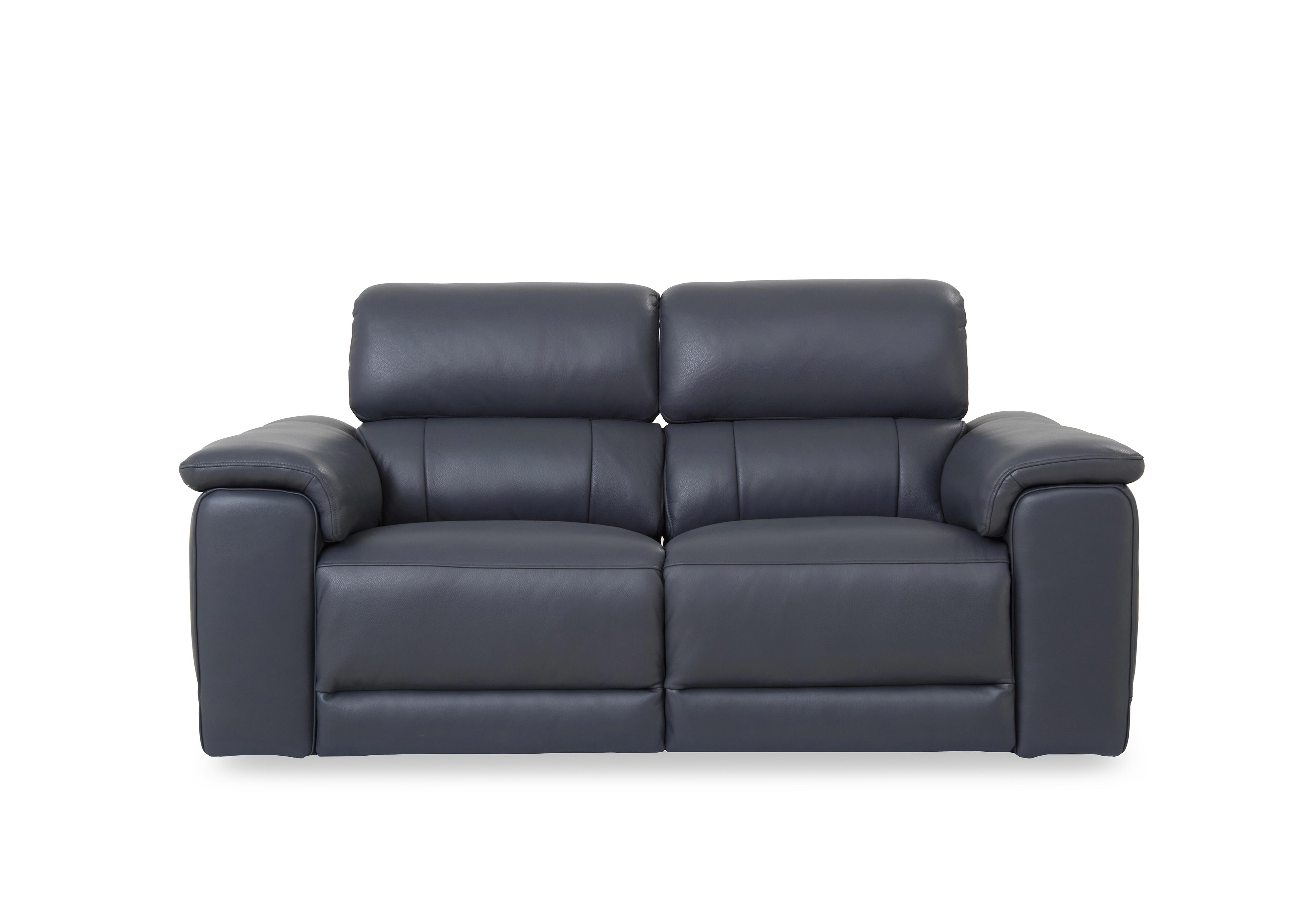 Genius Leather 3 Seater Power Recliner Sofa with Power Headrest and Bluetooth Speakers in Montana Lavender Gry Cat-60/18 on Furniture Village