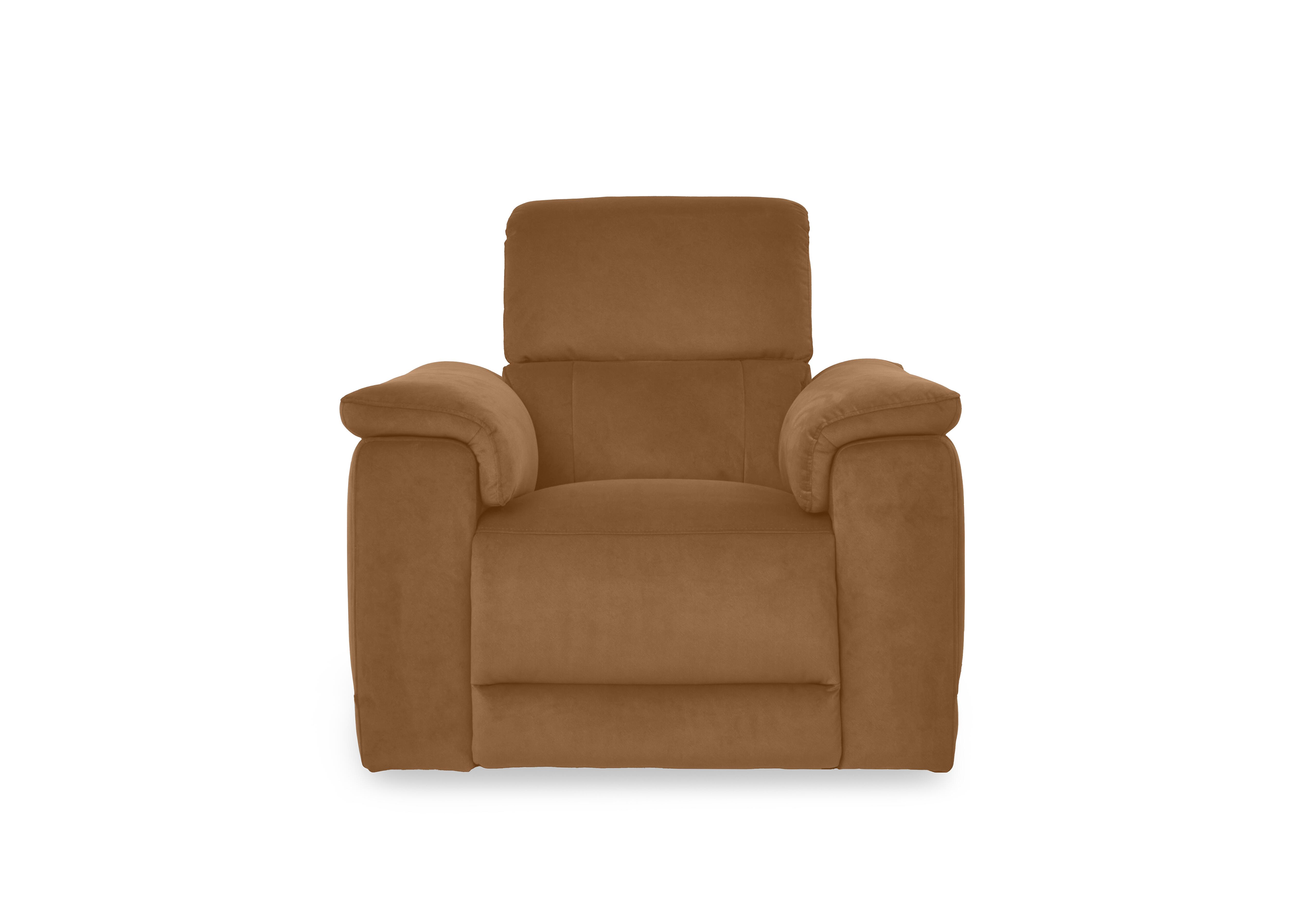 Genius Fabric Power Recliner Chair with Power Headrest and Bluetooth Speakers in Bella Copper 43273 on Furniture Village