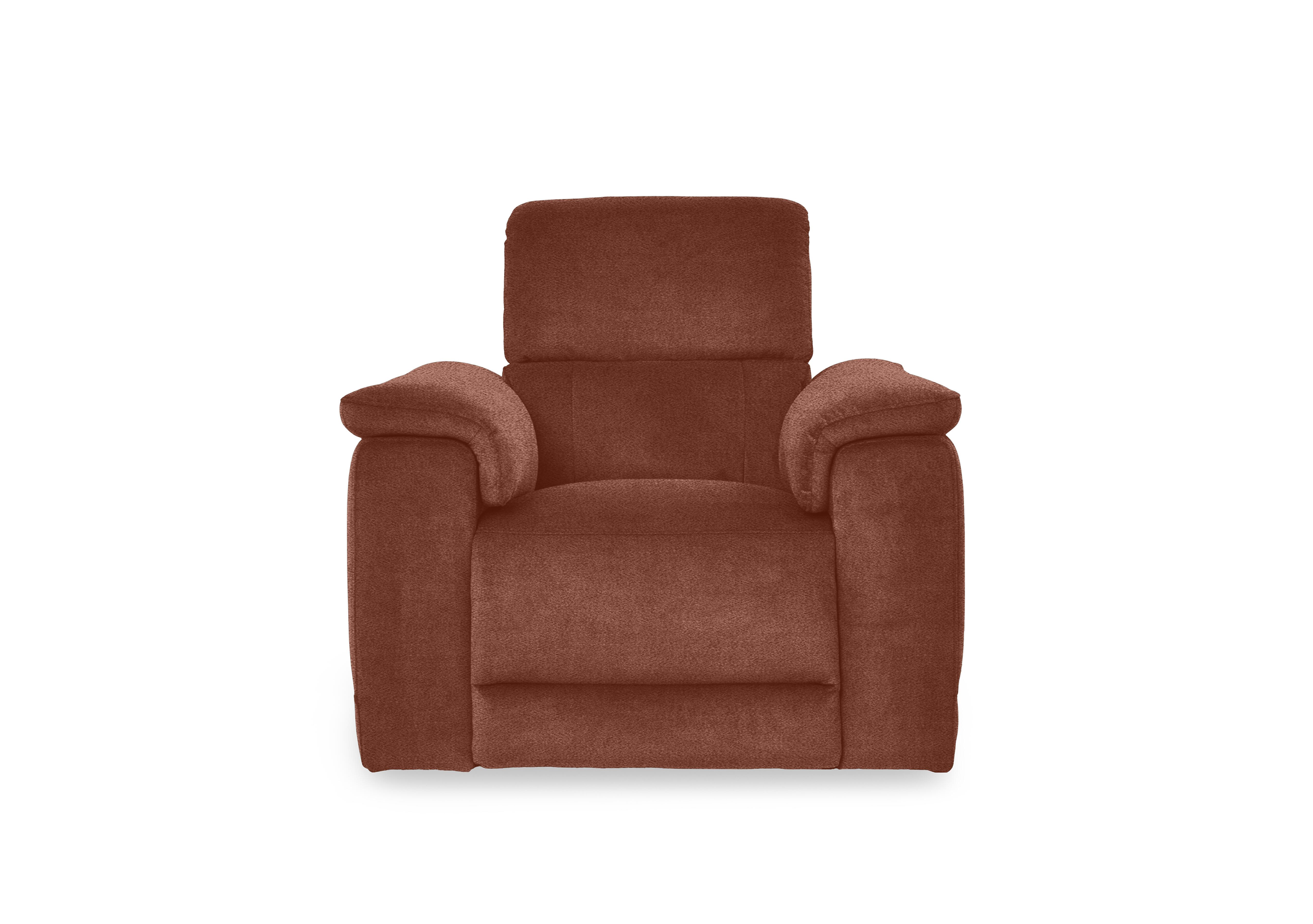 Genius Fabric Power Recliner Chair with Power Headrest and Bluetooth Speakers in Hudson Rust 25500 on Furniture Village