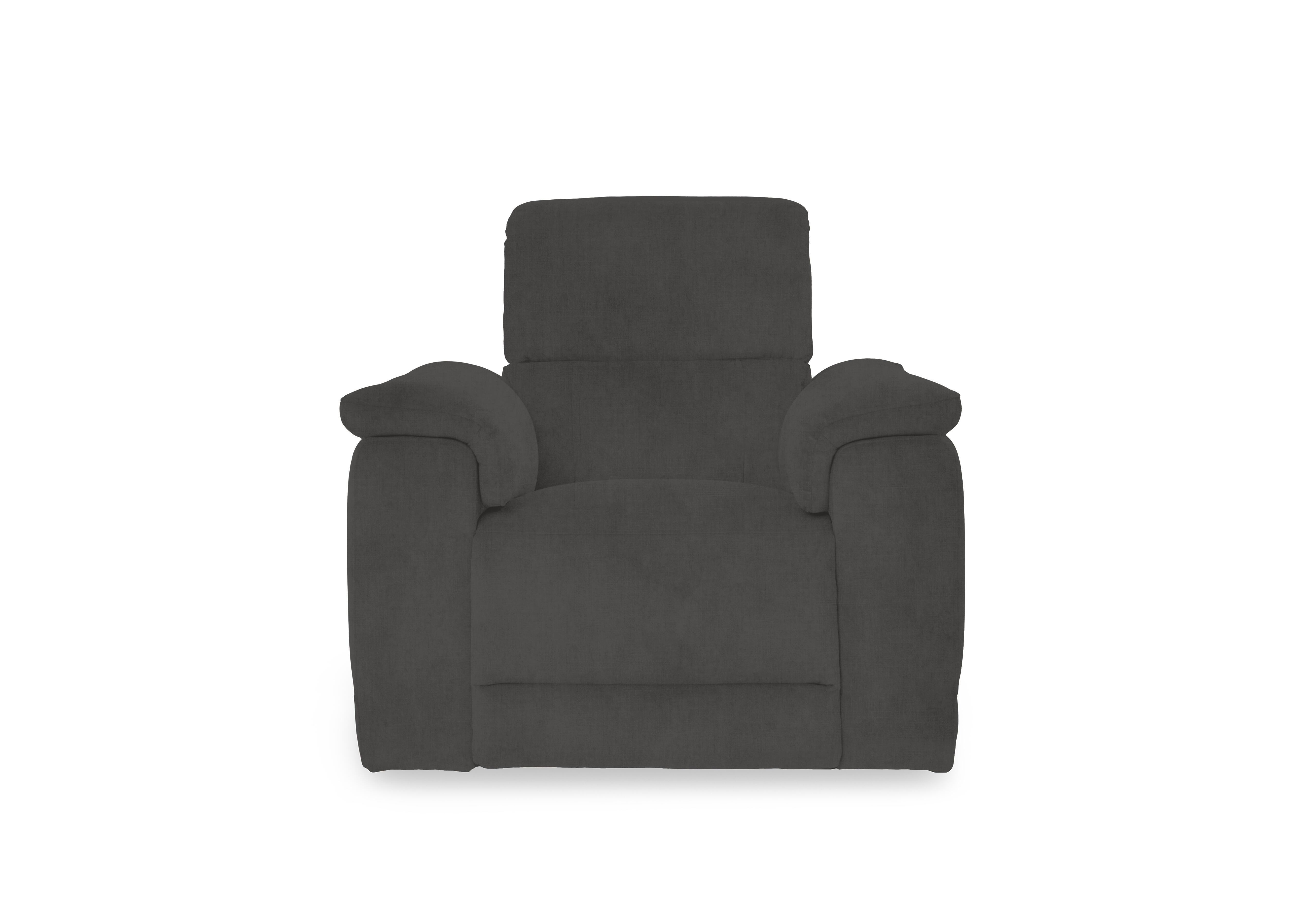 Genius Fabric Power Recliner Chair with Power Headrest and Bluetooth Speakers in Opulence Granite 51012 on Furniture Village
