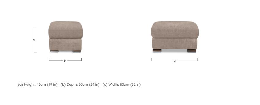 Viali Fabric Footstool in  on Furniture Village