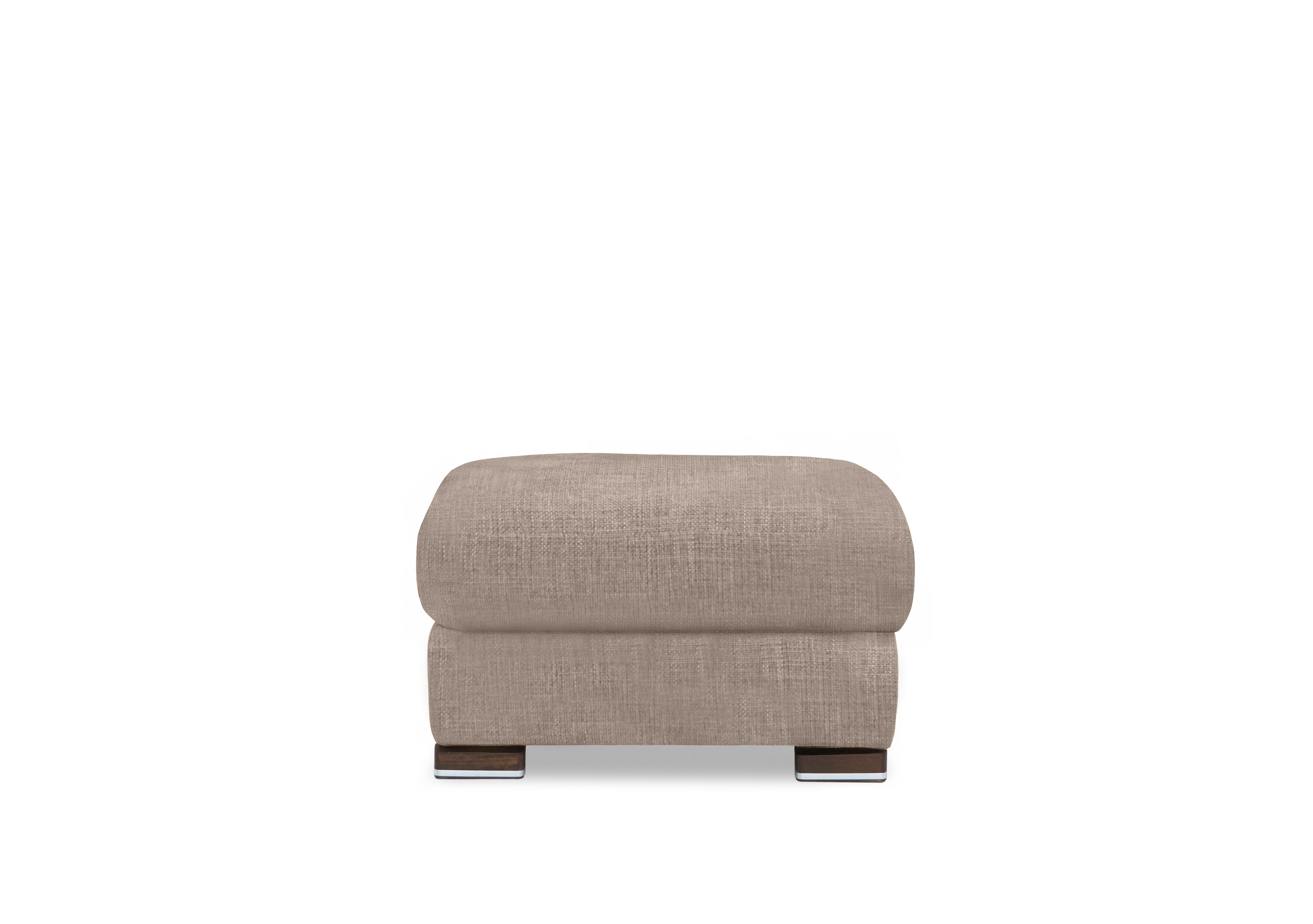 Viali Fabric Footstool in River Cappuccino 2 on Furniture Village