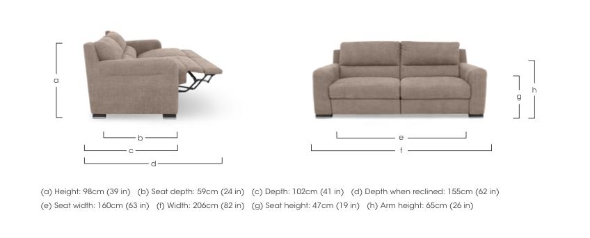 Viali Fabric 3 Seater Sofa in  on Furniture Village