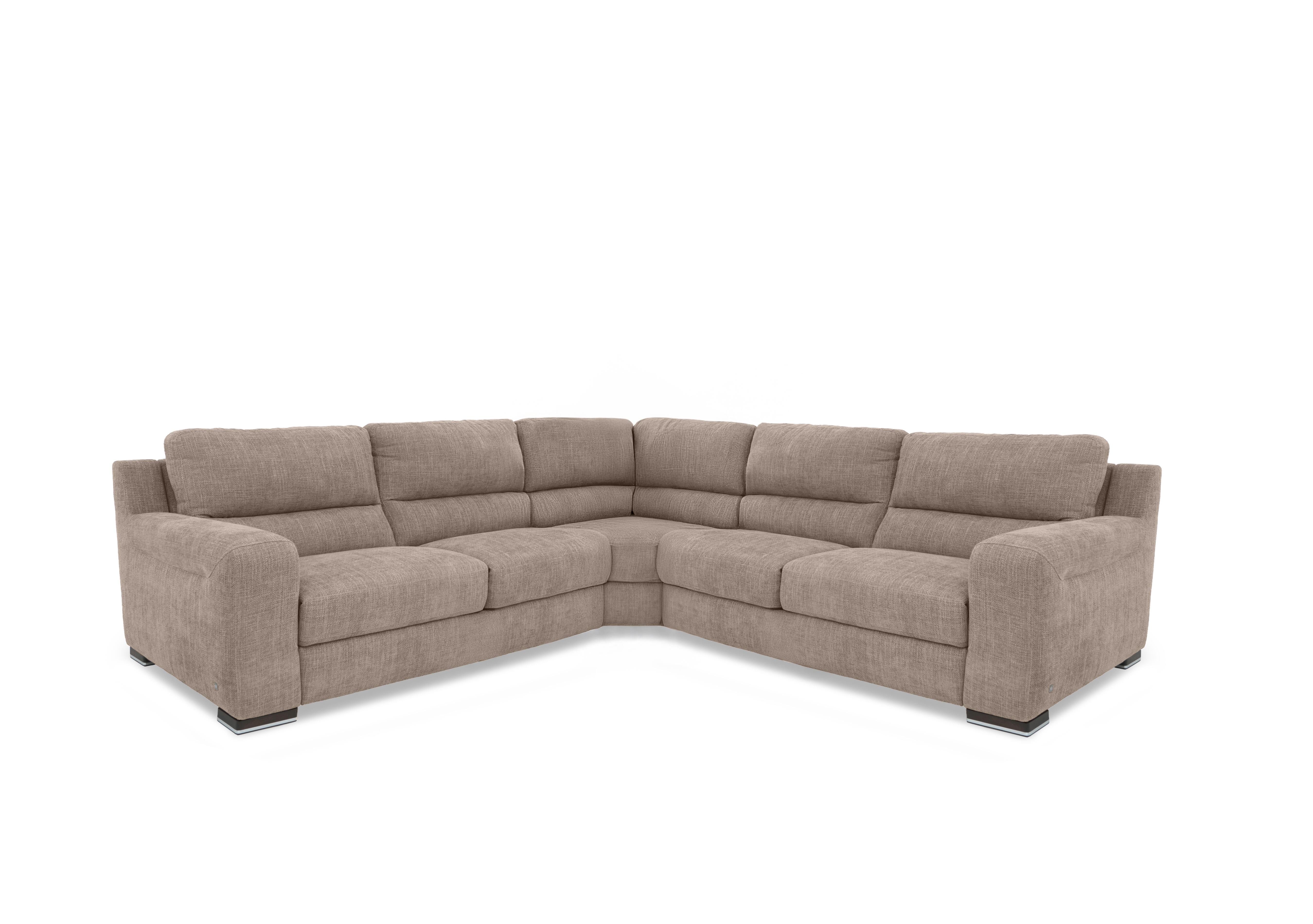 Viali Fabric Large Corner Sofa in River Cappuccino 2 on Furniture Village