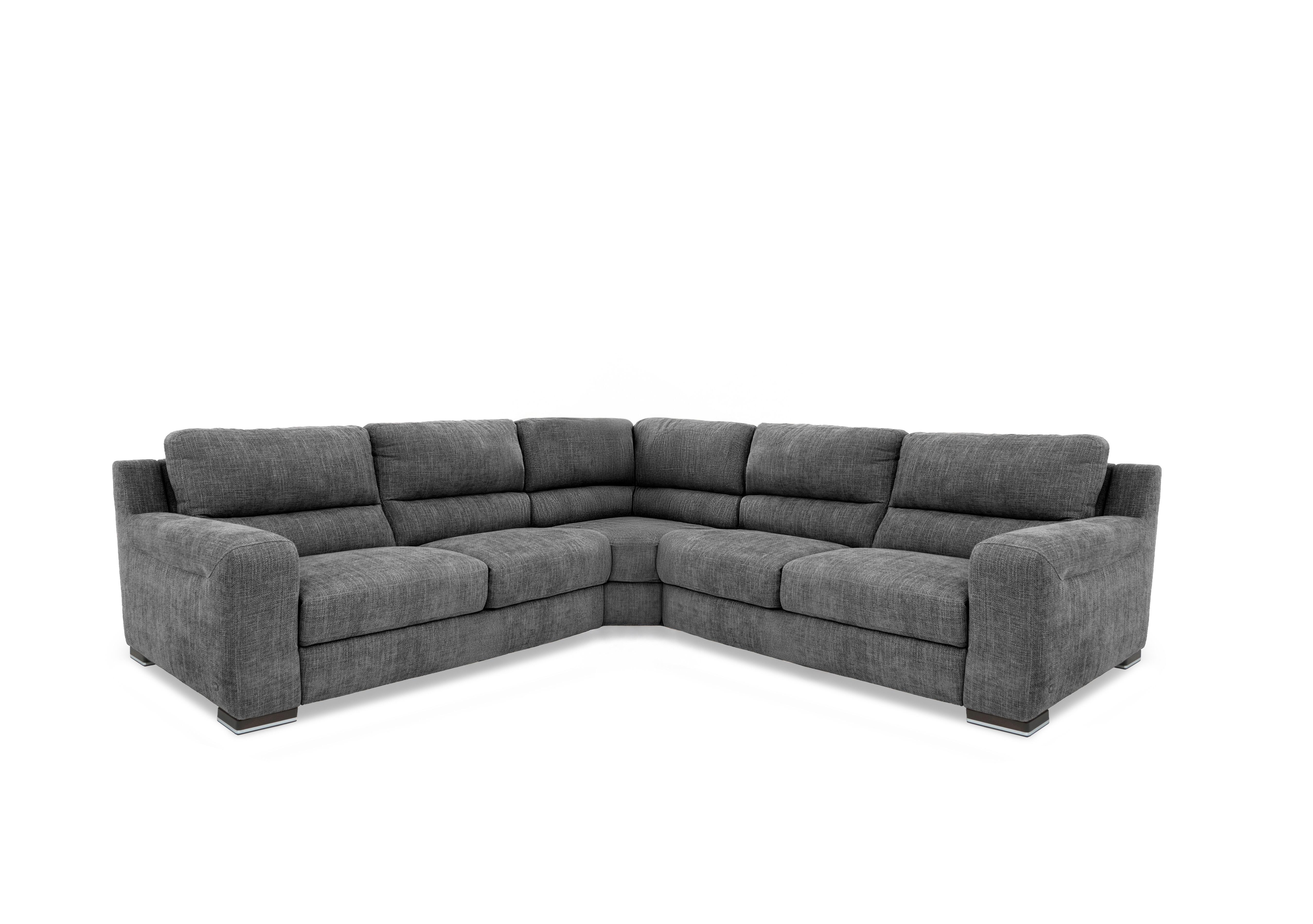 Viali Fabric Large Corner Sofa in River Pewter 205 on Furniture Village