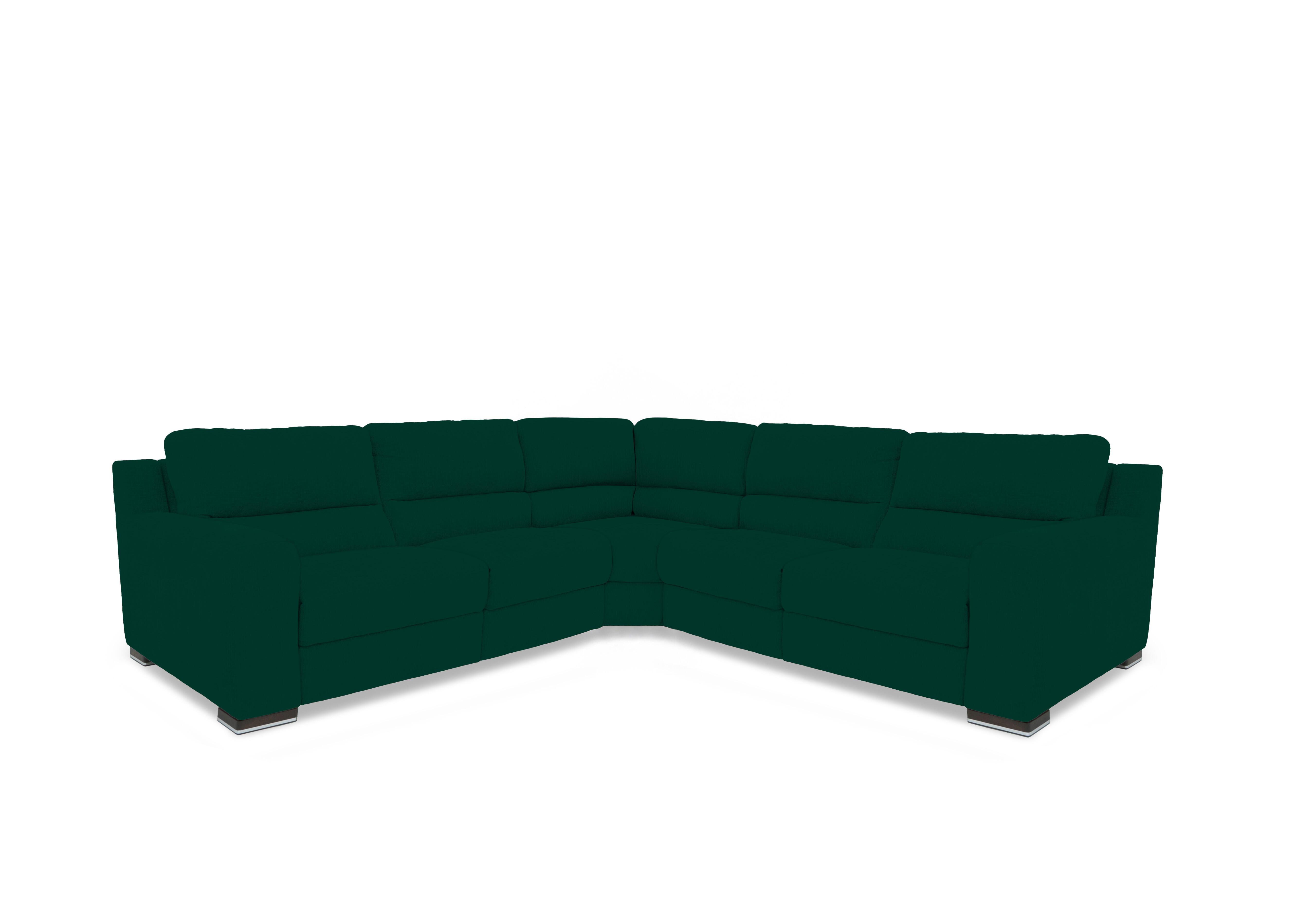 Viali Fabric Large Corner Sofa in Velvet Emerald 12 on Furniture Village