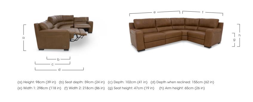 Viali Leather Corner Sofa in  on Furniture Village