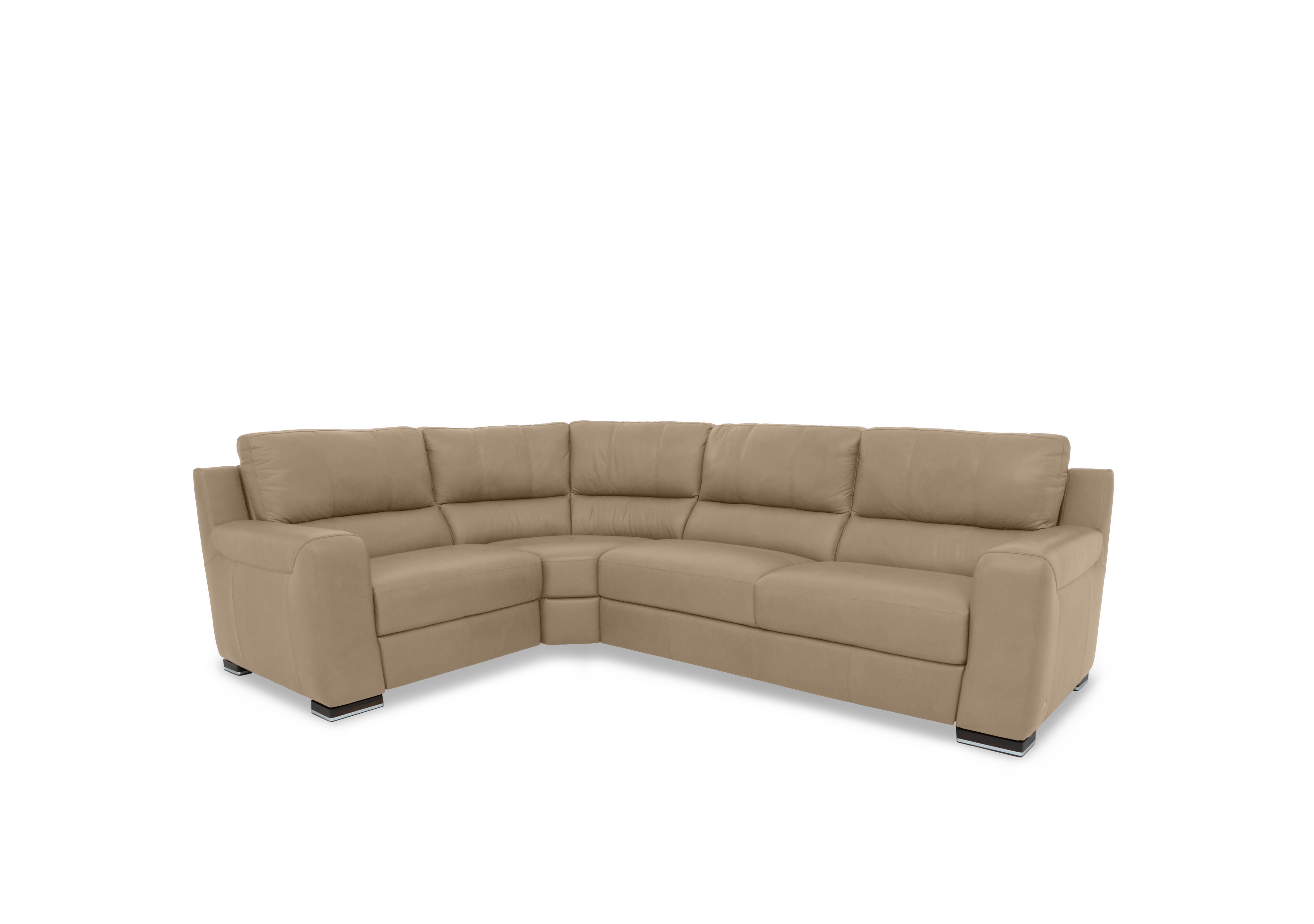 Viali Leather Corner Sofa in Tatto Macchiato 4375 on Furniture Village