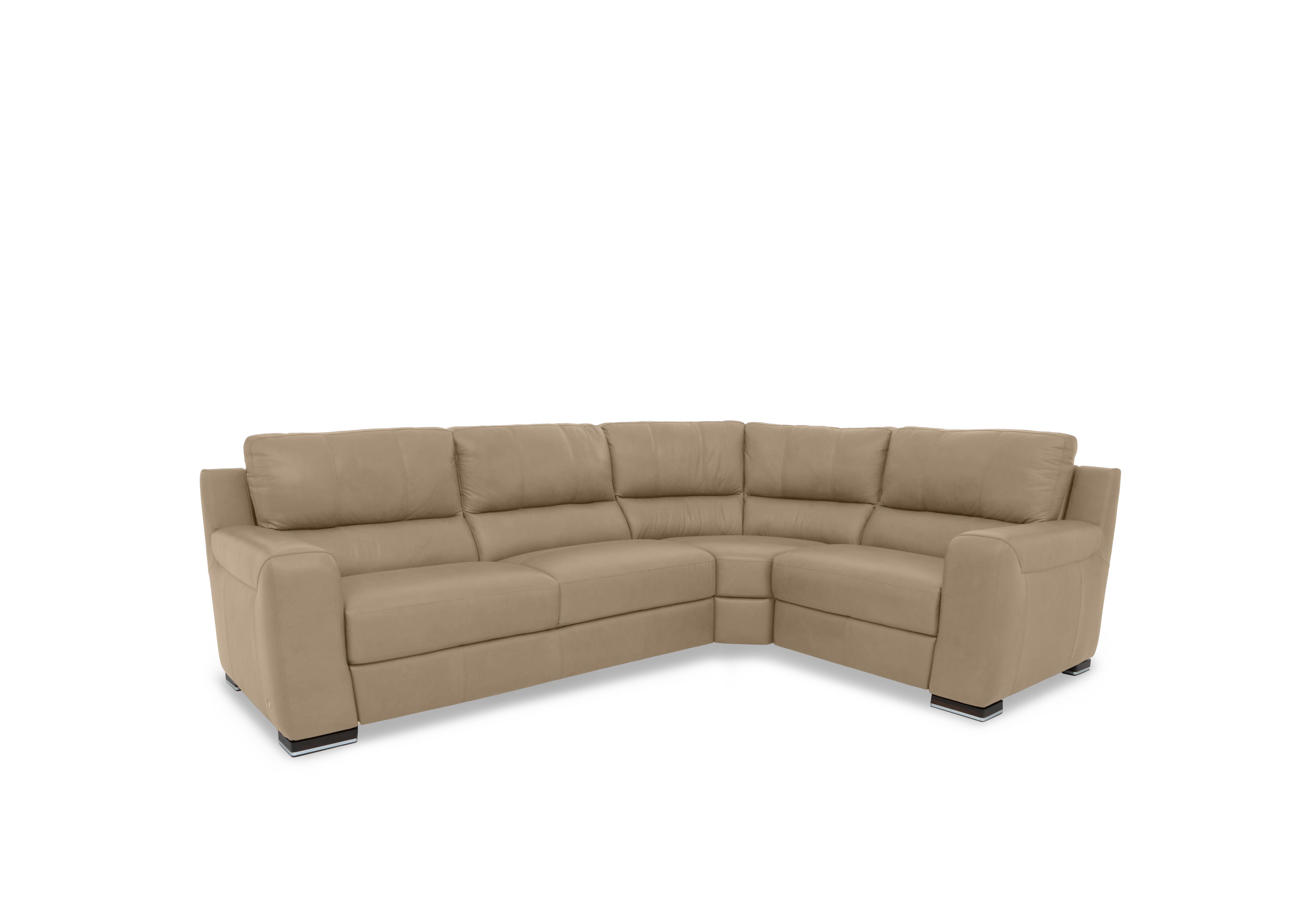 Viali Leather Corner Sofa in Tatto Macchiato 4375 on Furniture Village