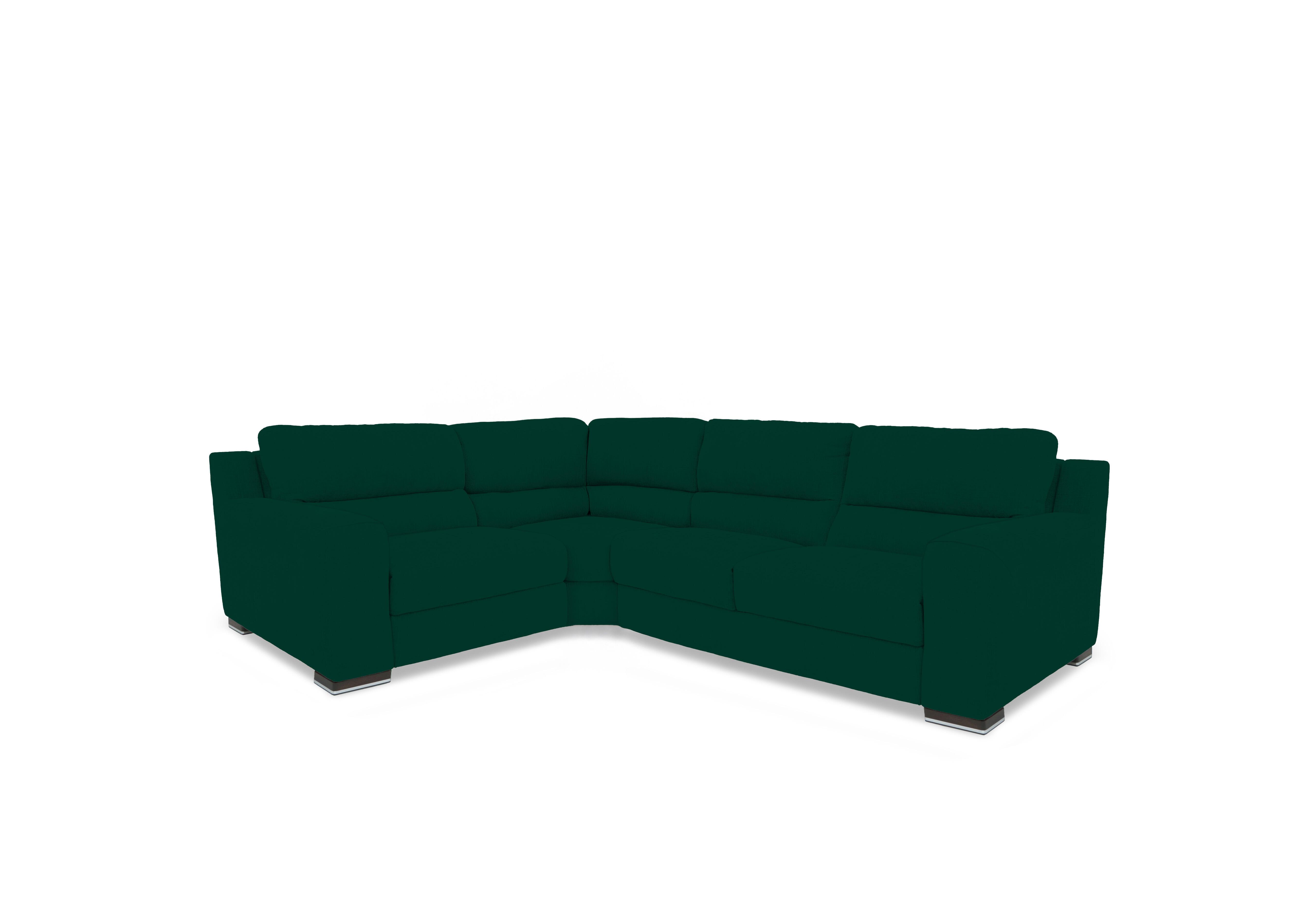 Viali Fabric Corner Sofa in Velvet Emerald 12 on Furniture Village