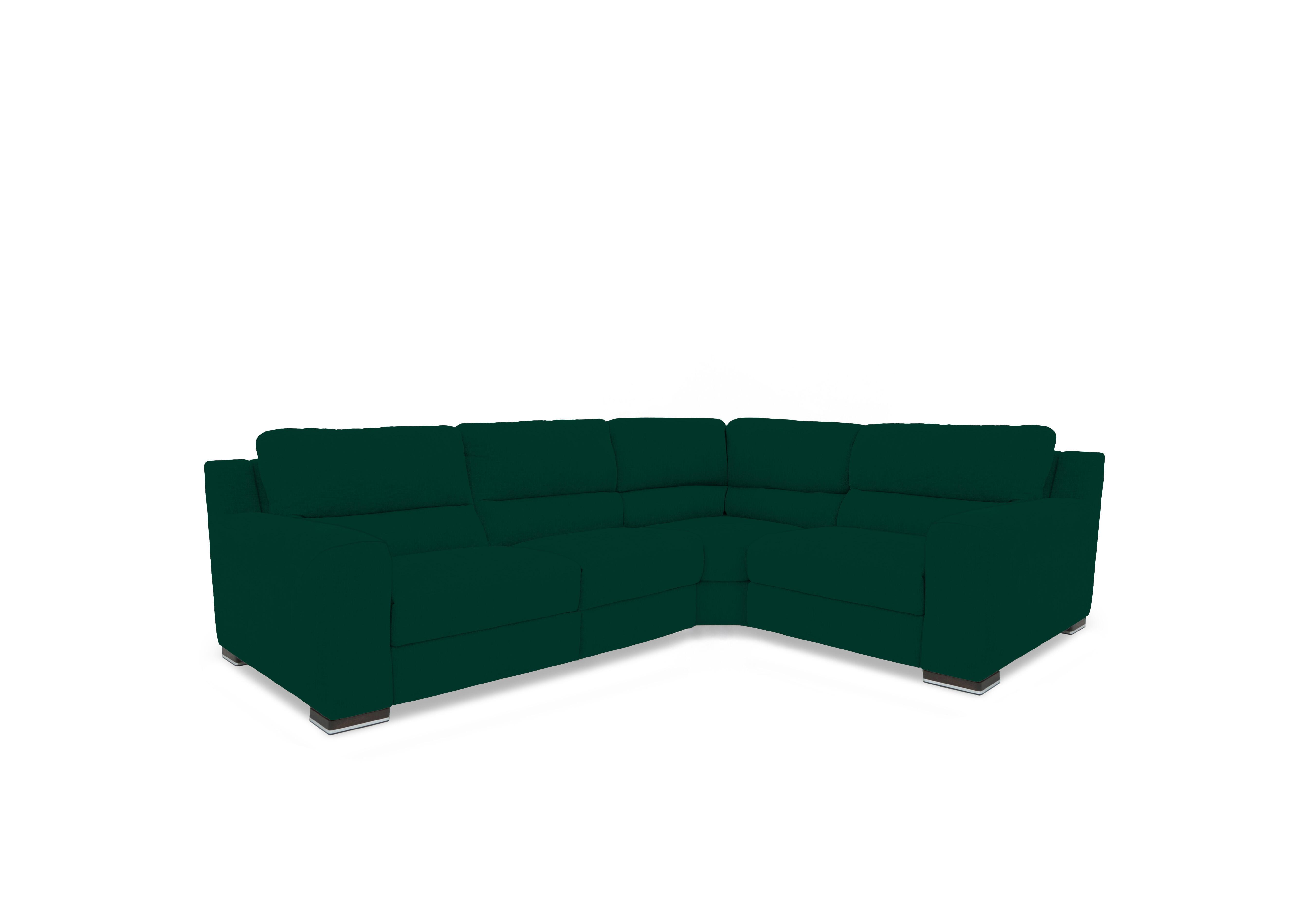 Viali Fabric Corner Sofa in Velvet Emerald 12 on Furniture Village