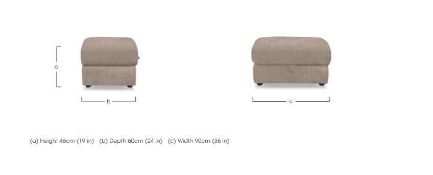 Viali Fabric Storage Footstool in  on Furniture Village