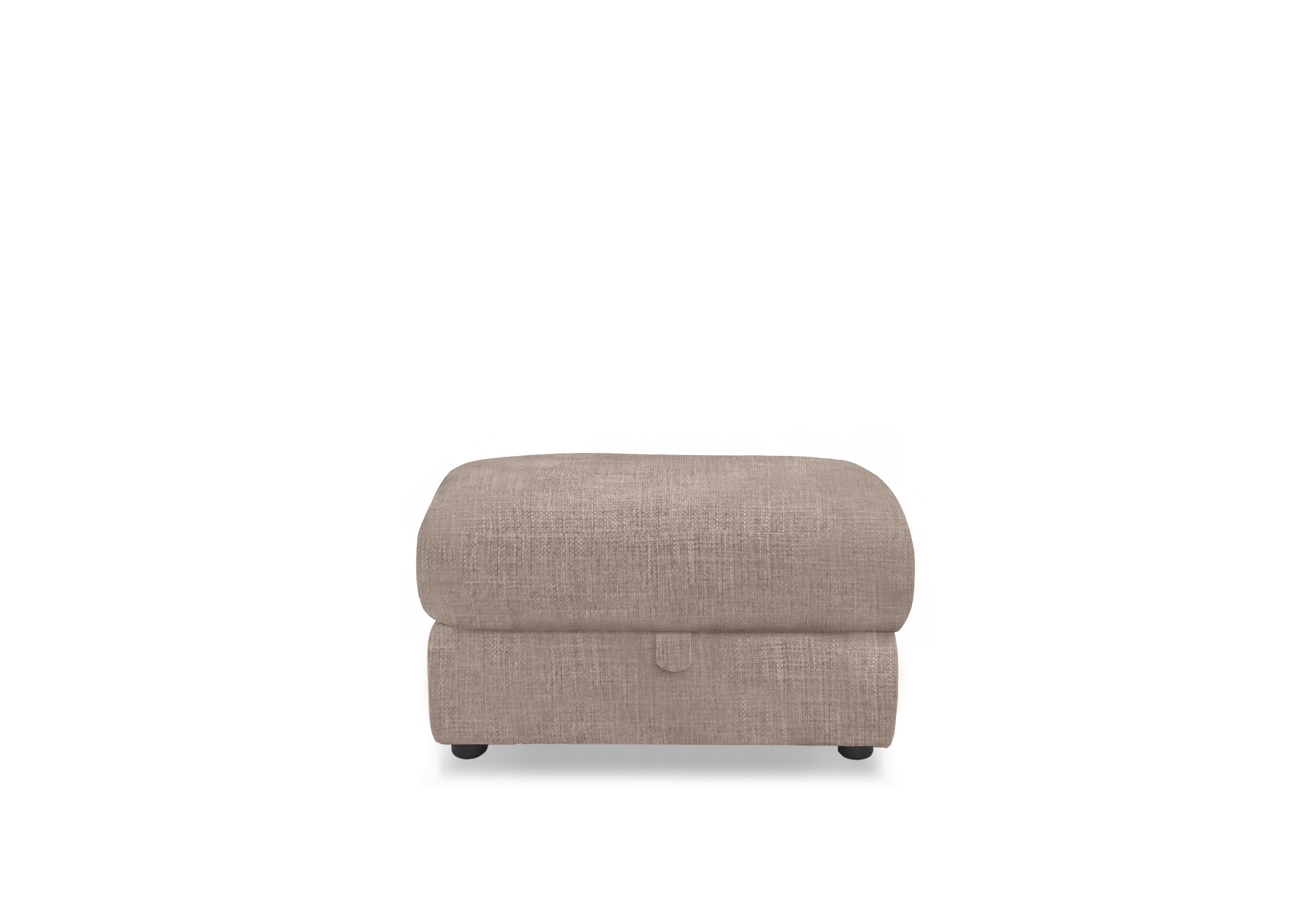 Viali Fabric Storage Footstool in River Cappuccino 2 on Furniture Village