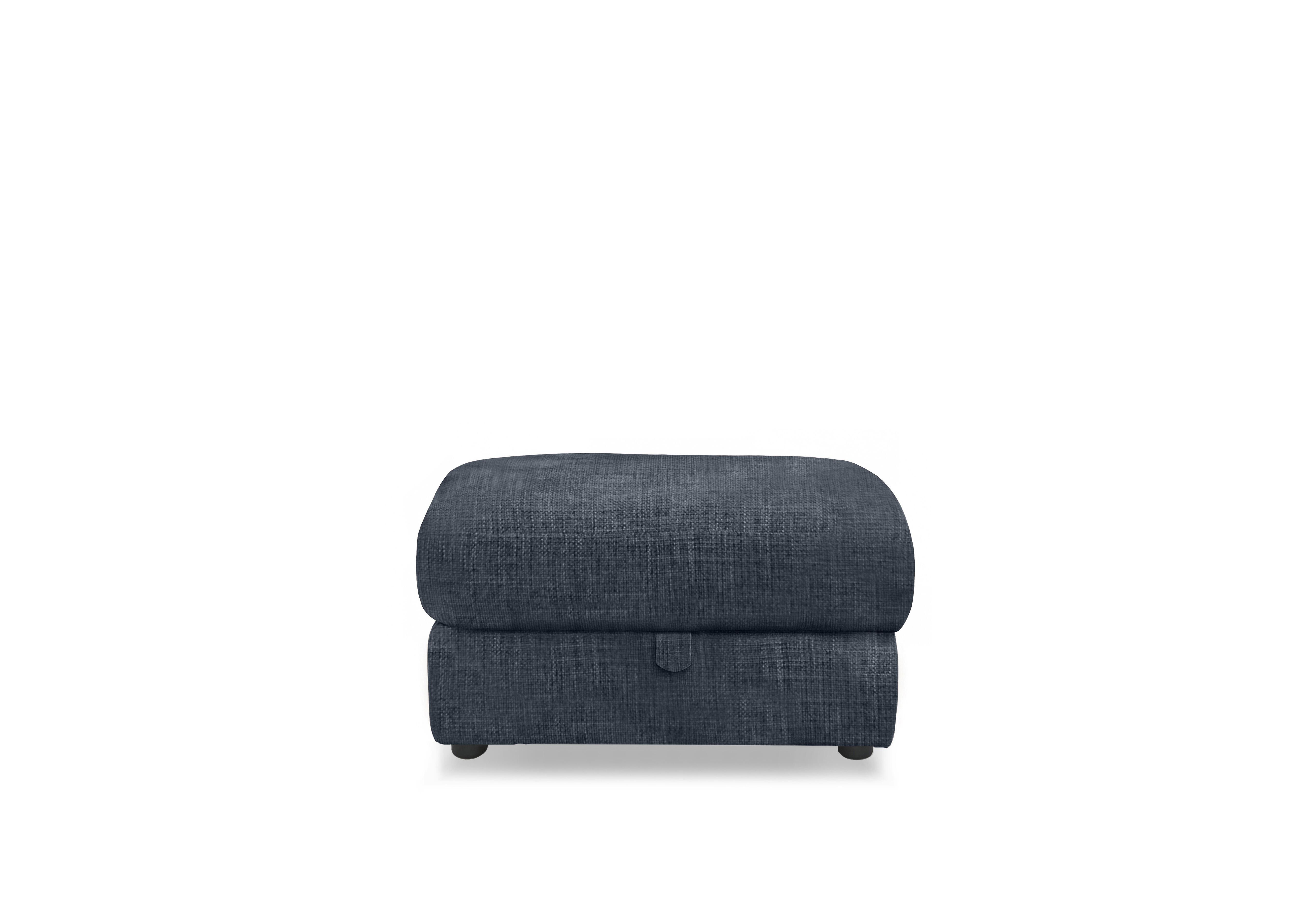 Viali Fabric Storage Footstool in River Dusk 180 on Furniture Village