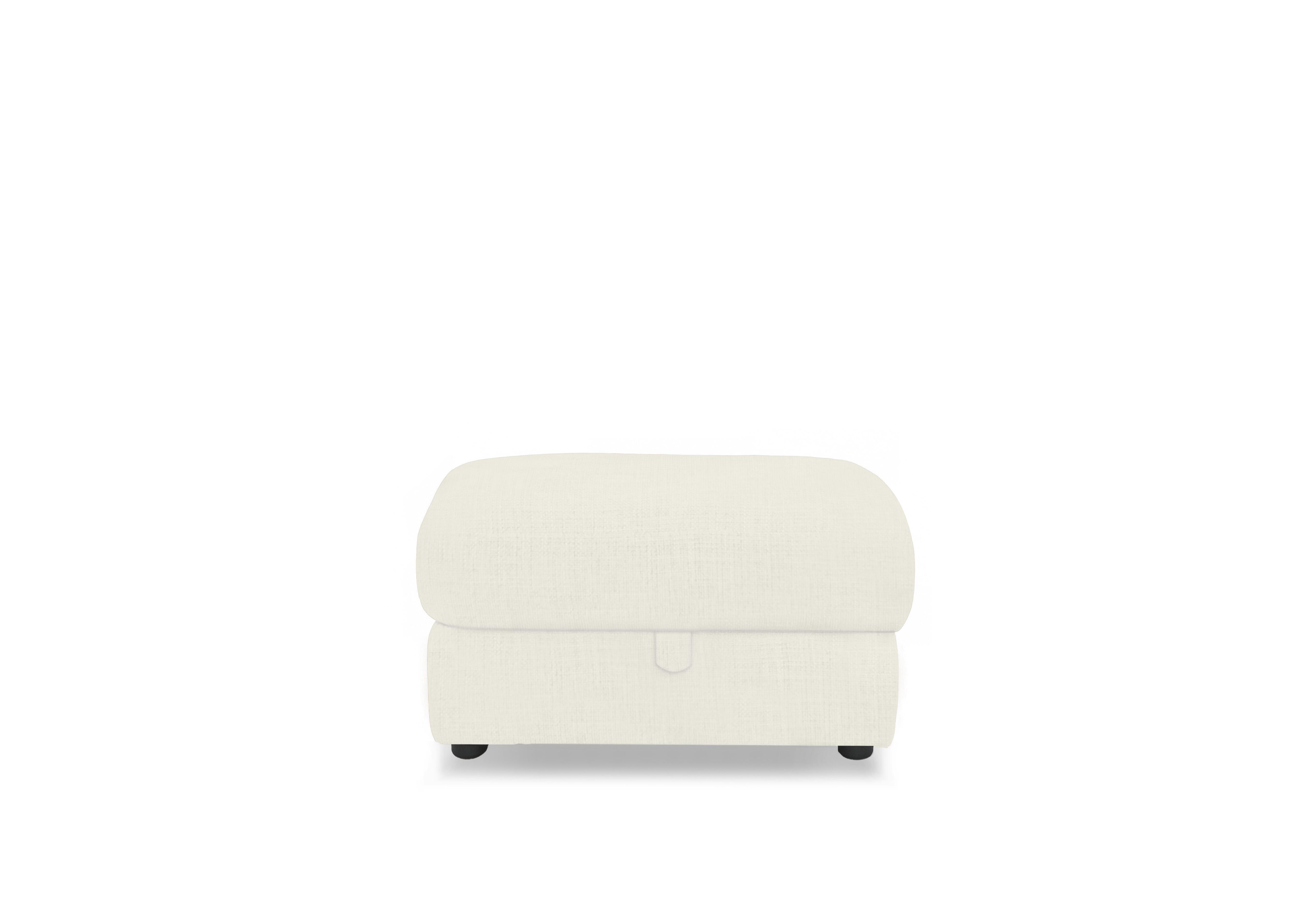Viali Fabric Storage Footstool in River Ivory 20 on Furniture Village