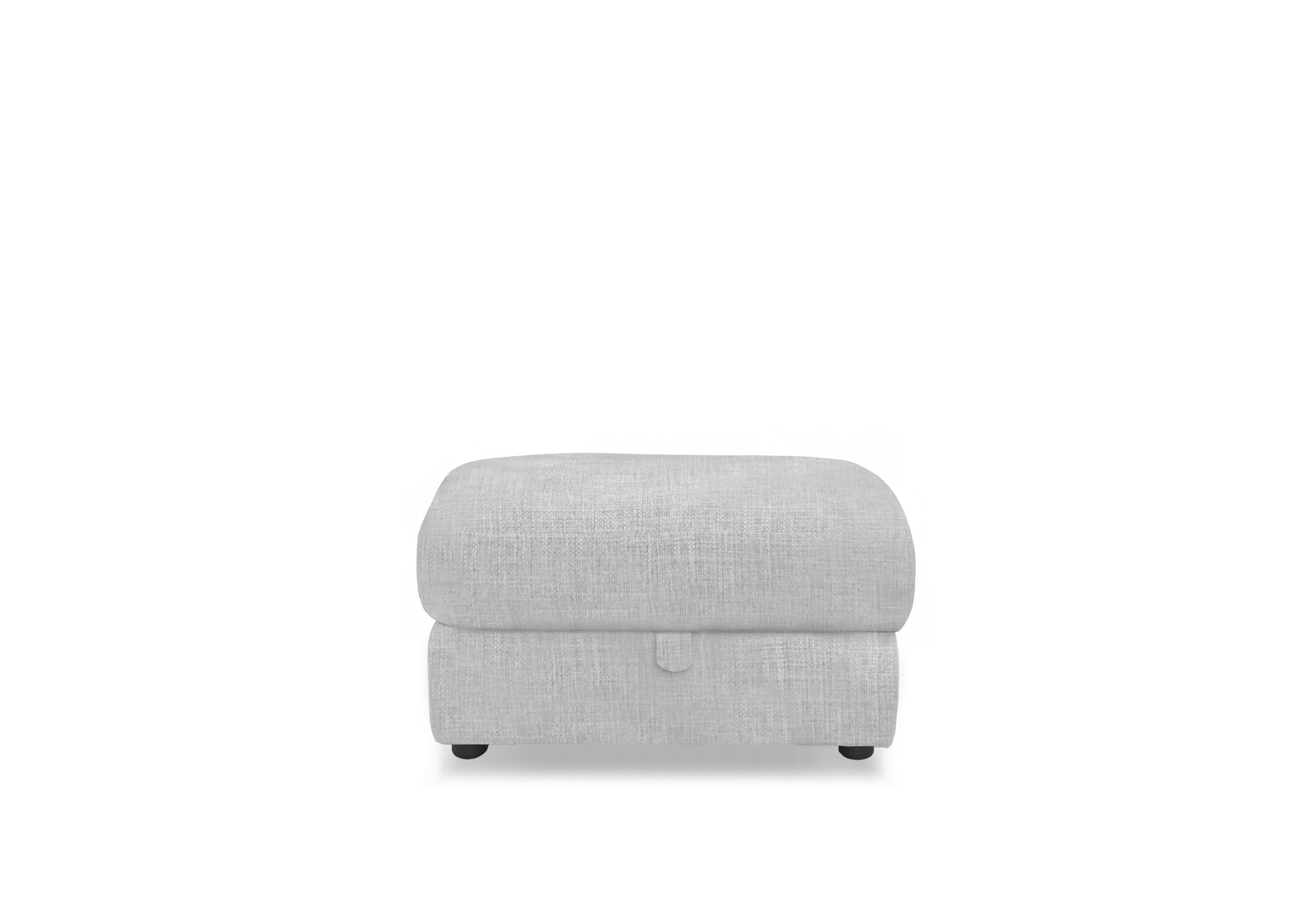 Viali Fabric Storage Footstool in River Lead Grey 616 on Furniture Village