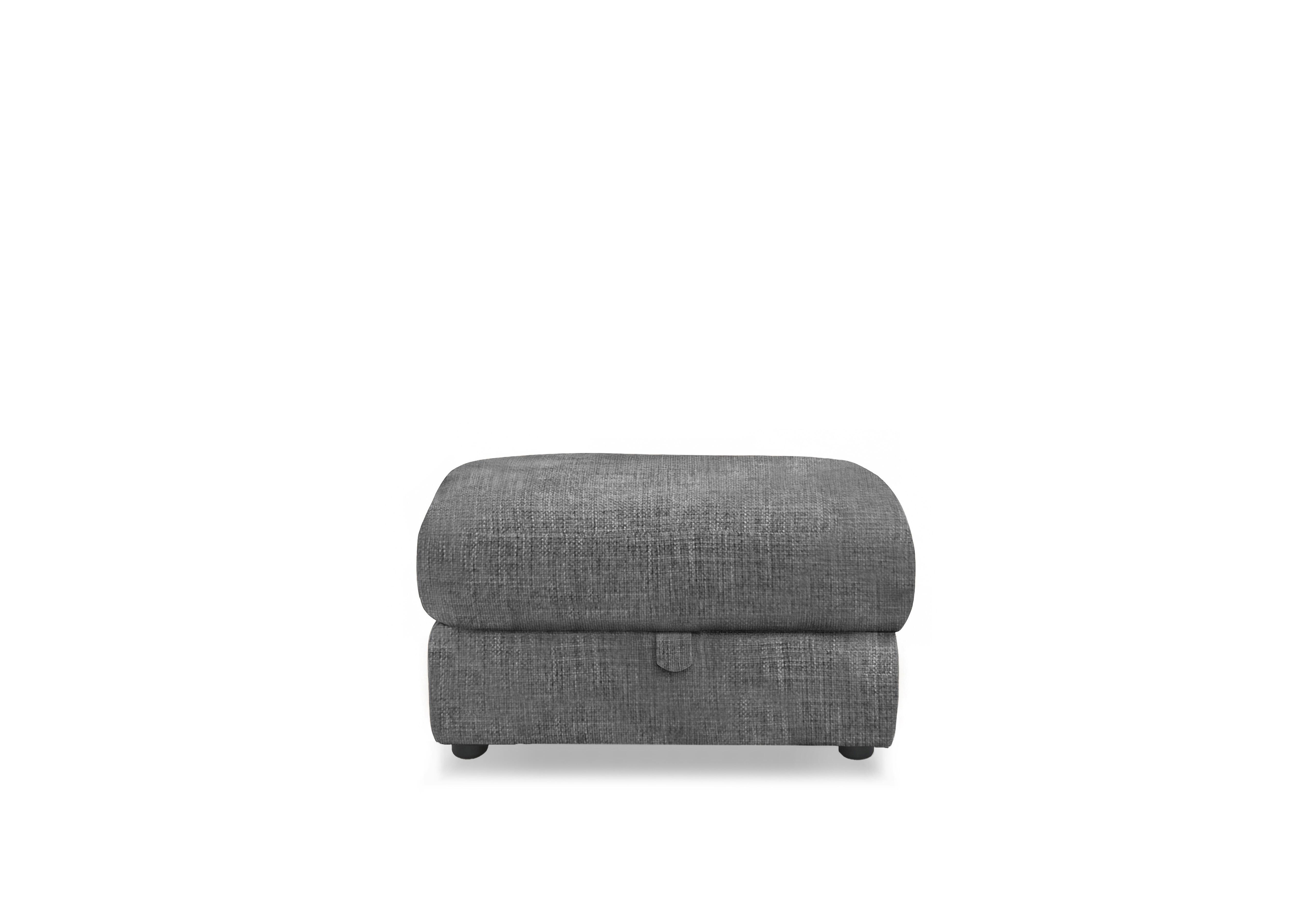 Viali Fabric Storage Footstool in River Pewter 205 on Furniture Village