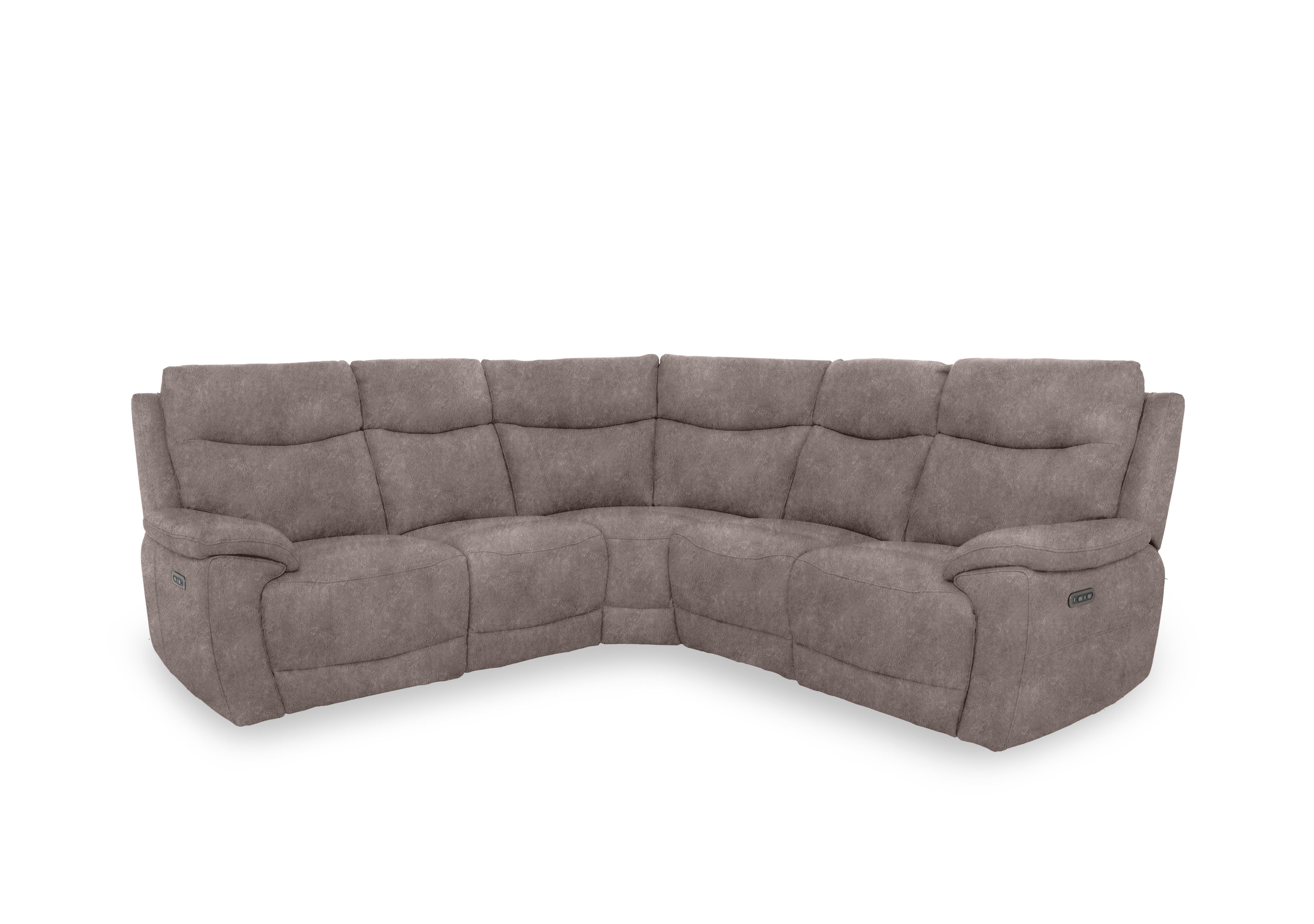 Sloane Fabric Large Power Recliner Corner Sofa with Power Headrests in 18175 Marble Charcoal Grey on Furniture Village