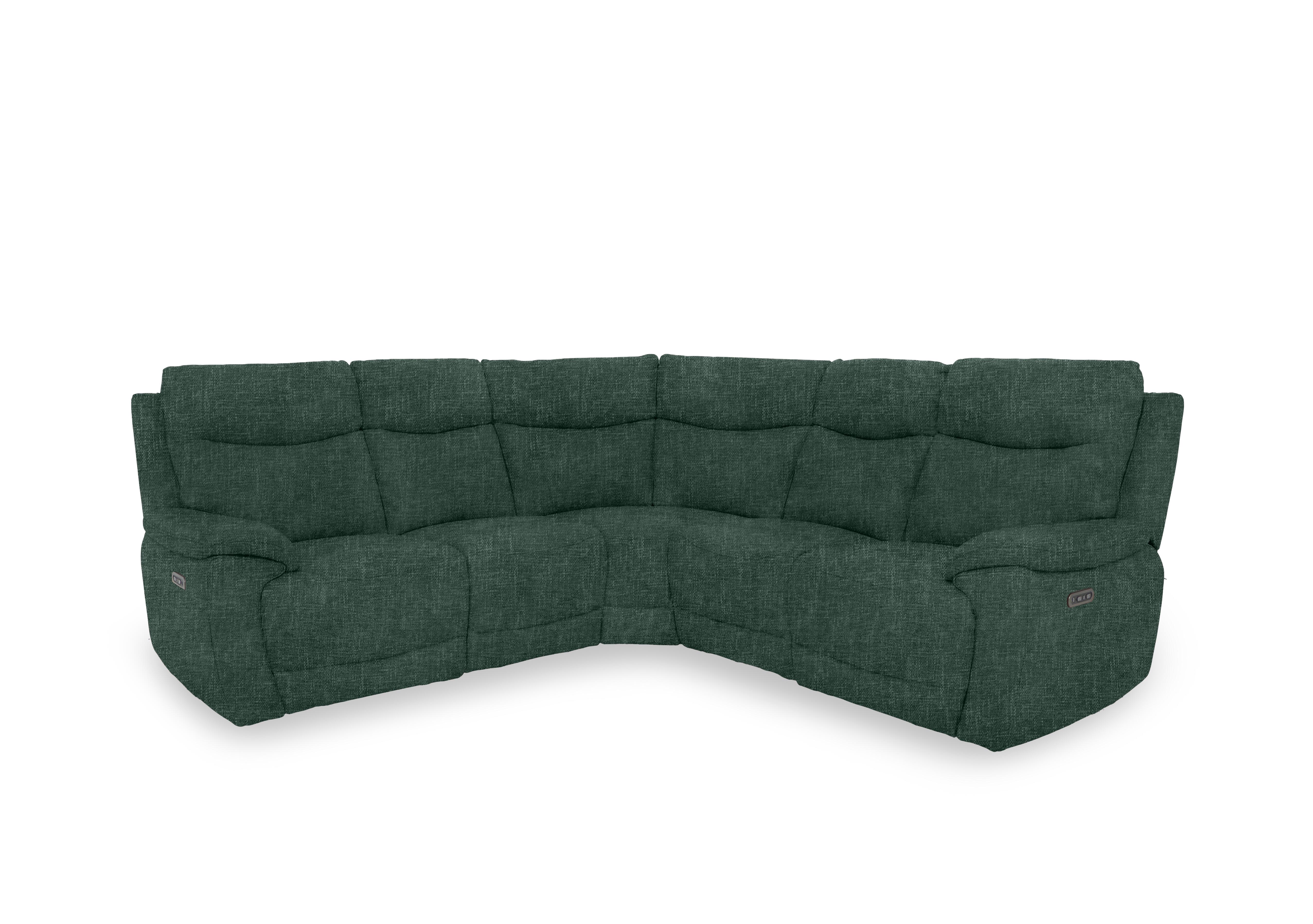Sloane Fabric Large Power Recliner Corner Sofa with Power Headrests in 19445 Anivia Green on Furniture Village