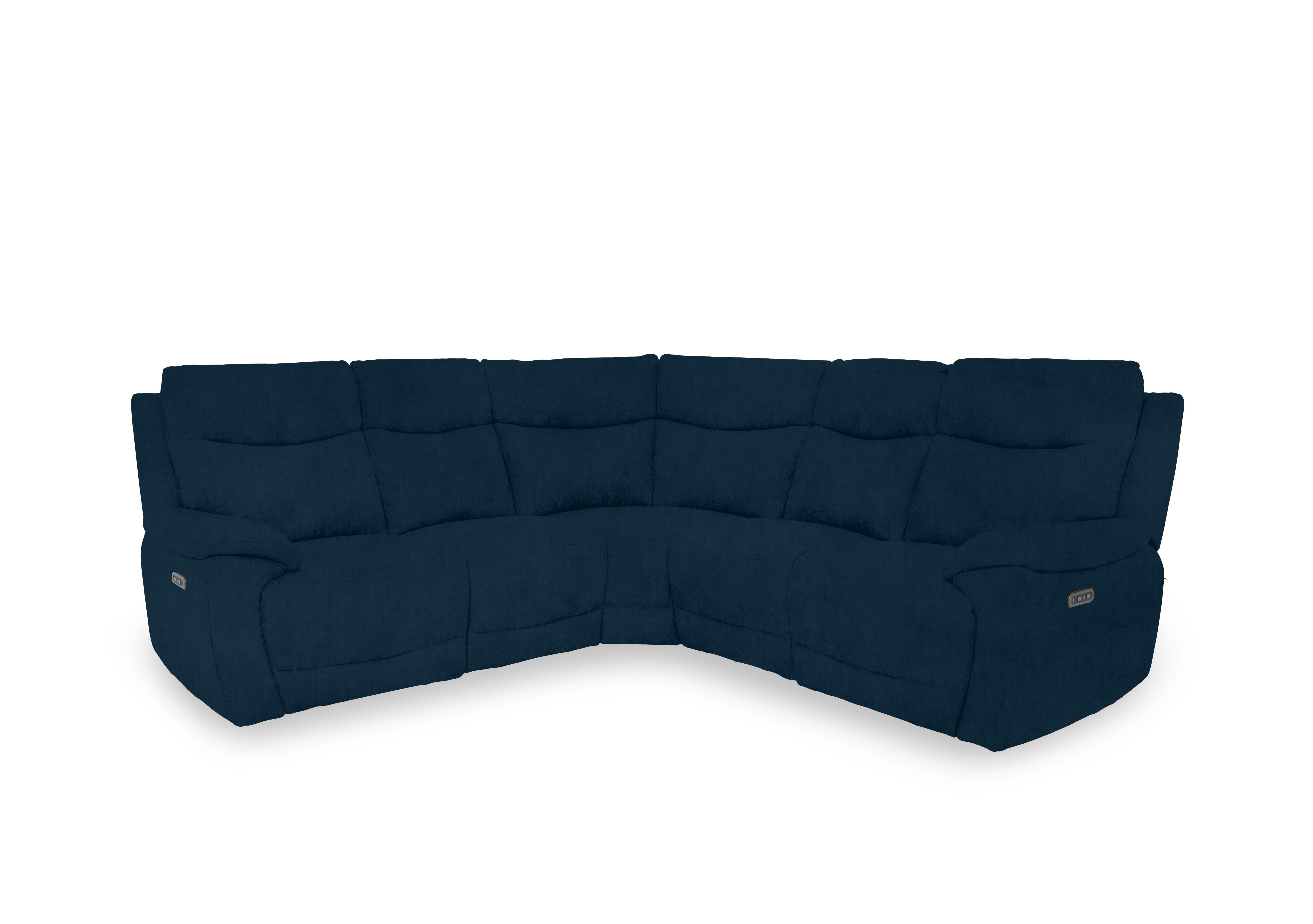 Sloane Fabric Large Power Recliner Corner Sofa with Power Headrests in 50495 Opulence Royal on Furniture Village