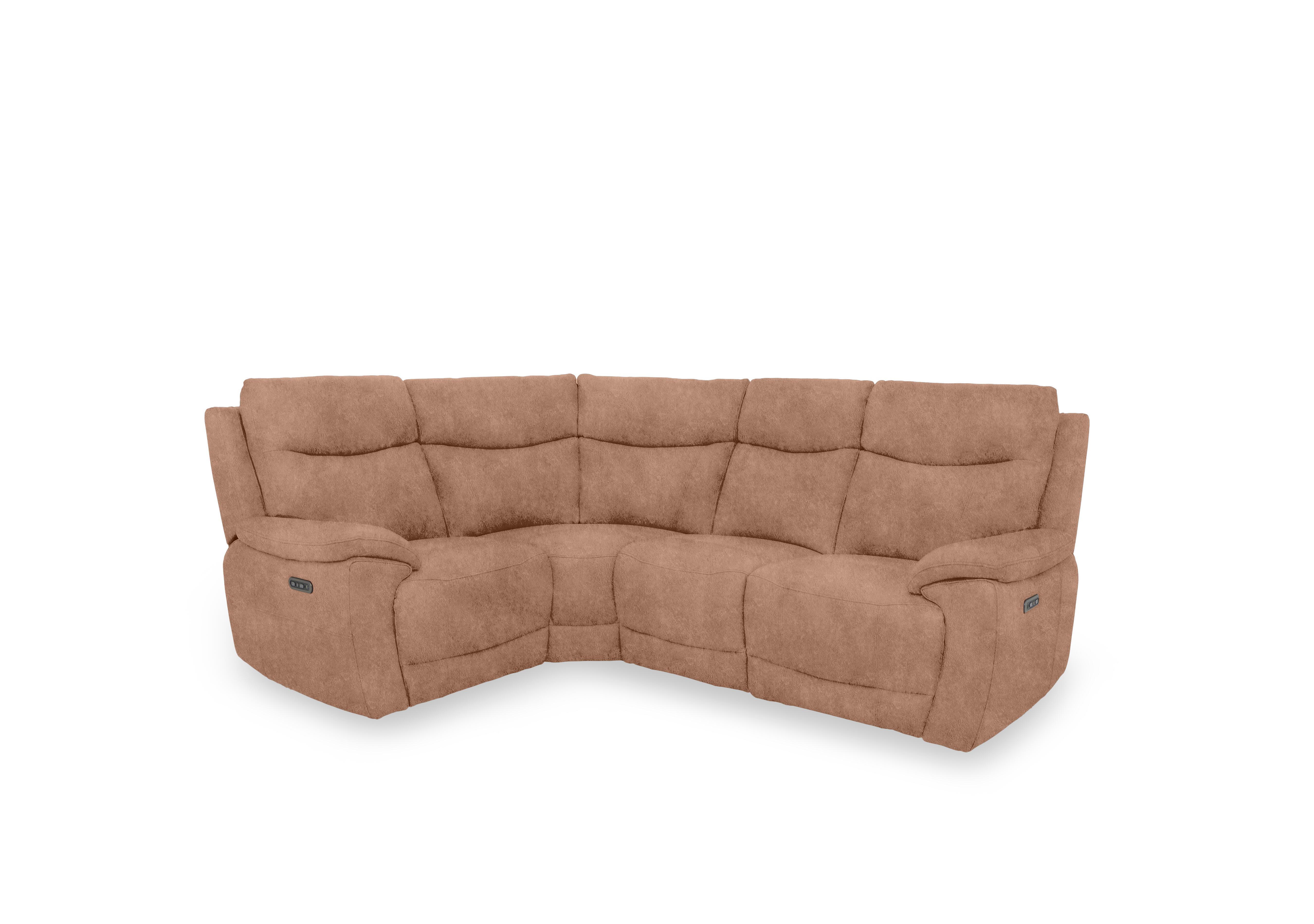 Sloane Fabric Small Power Recliner Corner Sofa with Power Headrests in 43507 Dexter Sand on Furniture Village