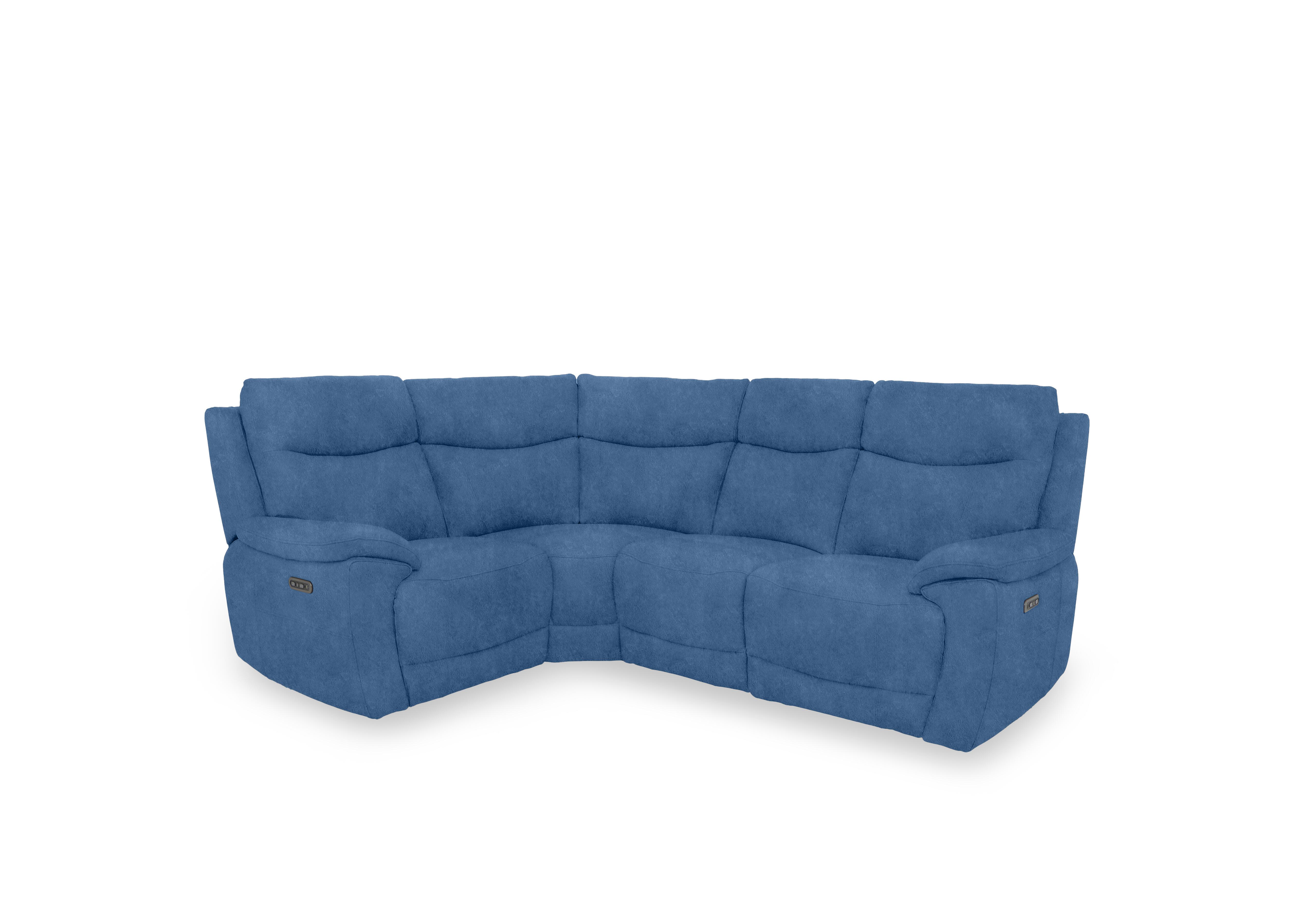 Sloane Fabric Small Power Recliner Corner Sofa with Power Headrests in 43525 Dexter Wave on Furniture Village