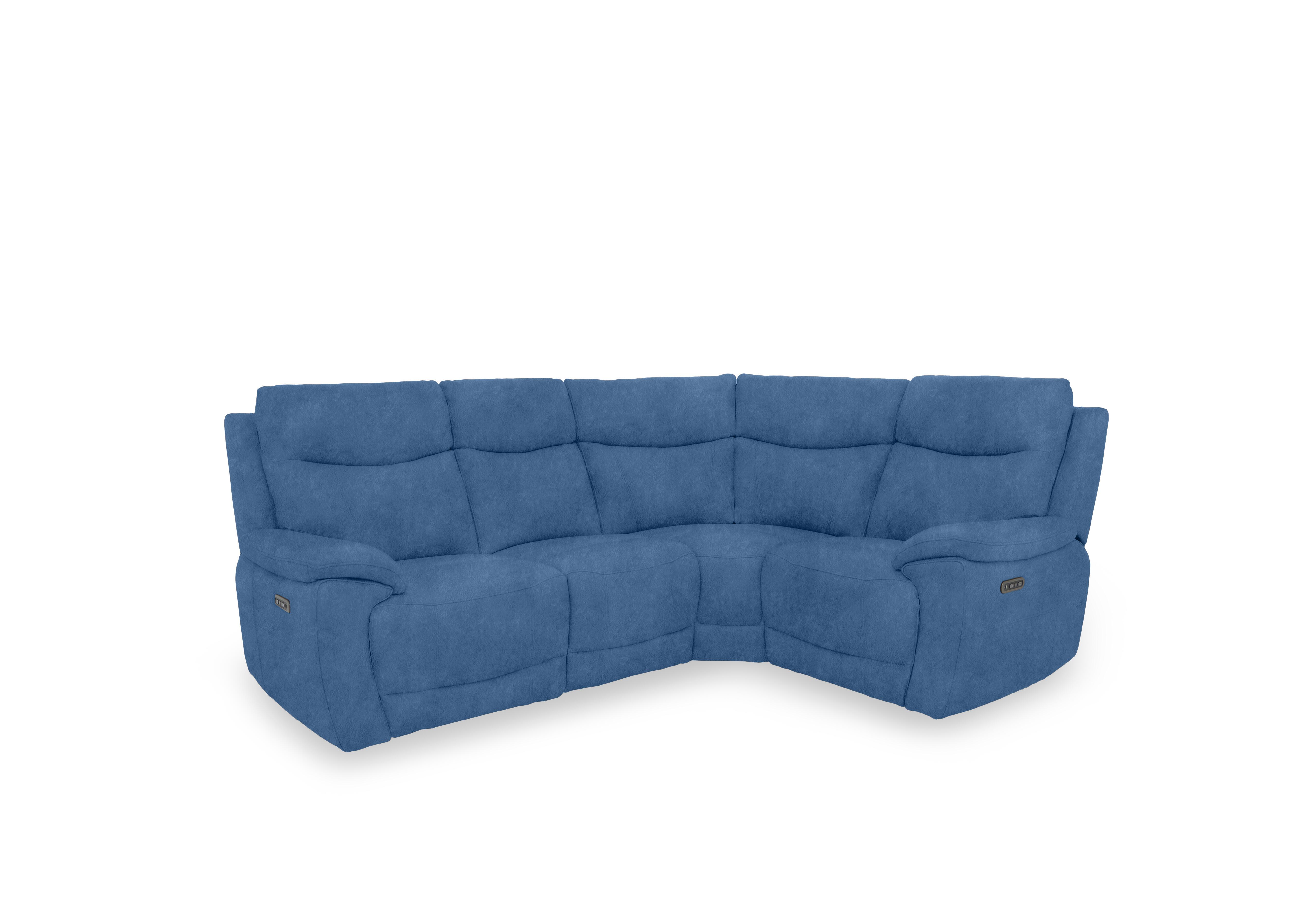 Sloane Fabric Small Power Recliner Corner Sofa with Power Headrests in 43525 Dexter Wave on Furniture Village