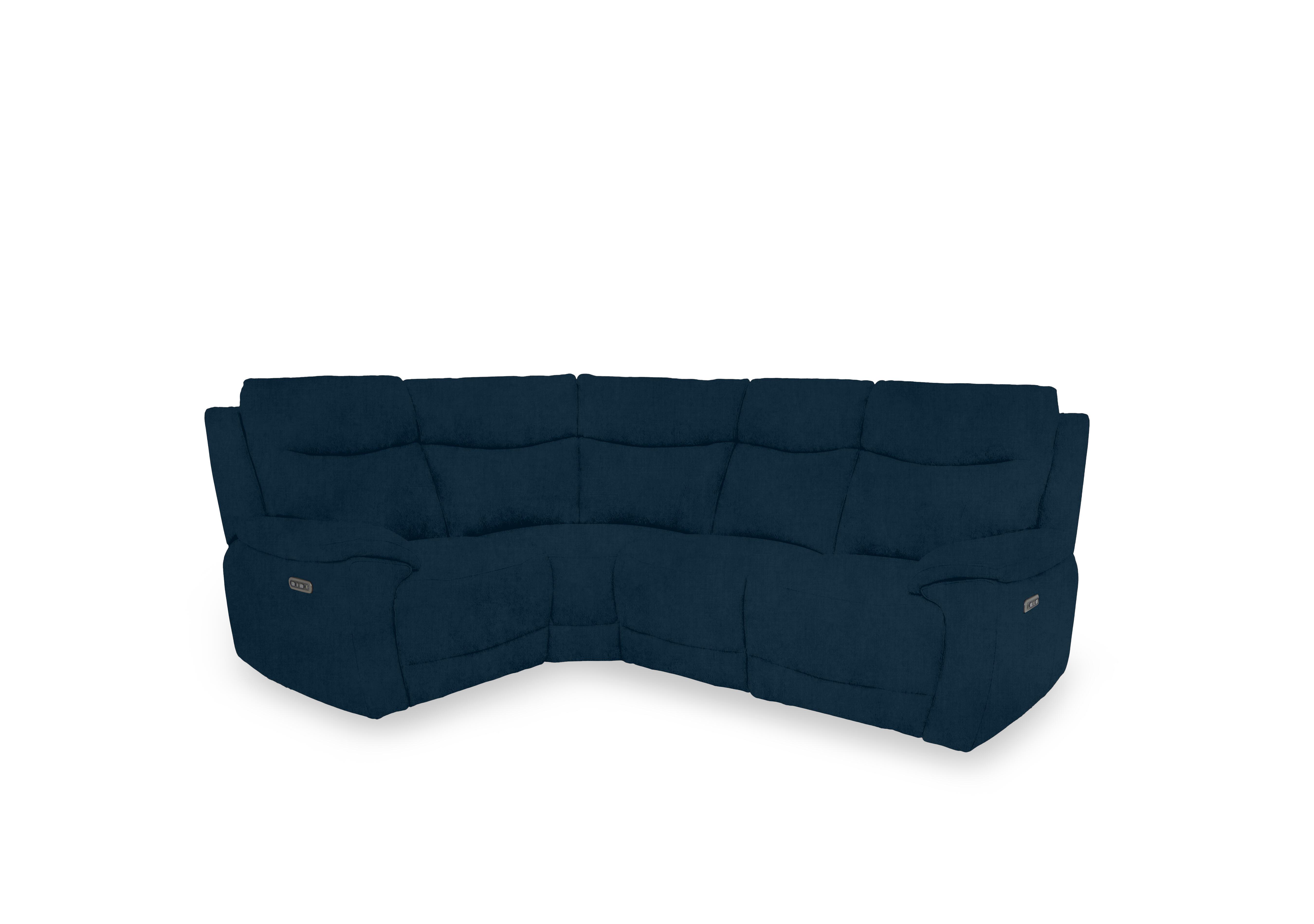Sloane Fabric Small Power Recliner Corner Sofa with Power Headrests in 50495 Opulence Royal on Furniture Village