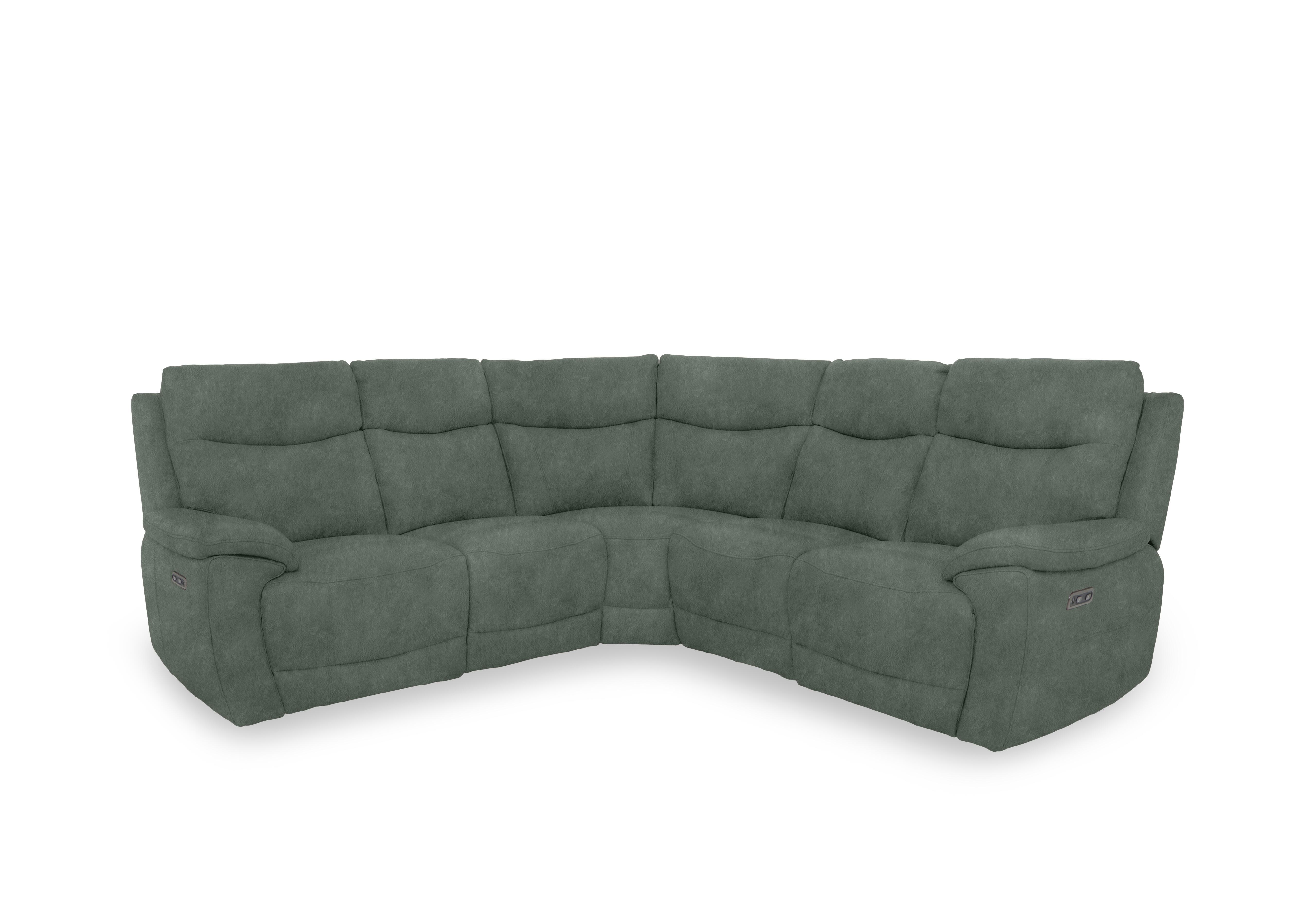 Sloane Fabric Large Power Recliner Corner Sofa in 43514 Dexter Fern on Furniture Village