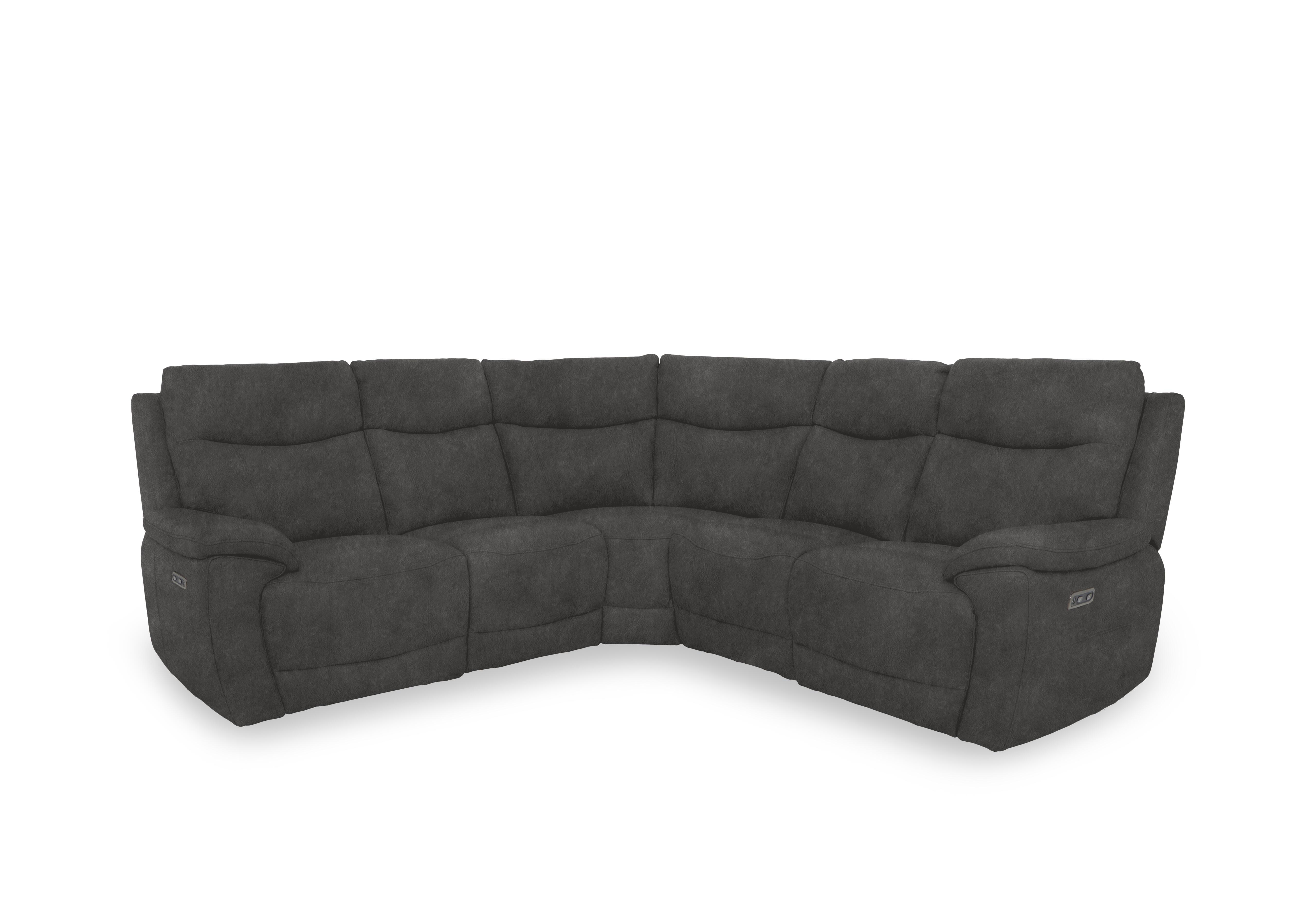 Sloane Fabric Large Power Recliner Corner Sofa in 43519 Dexter Shadow on Furniture Village