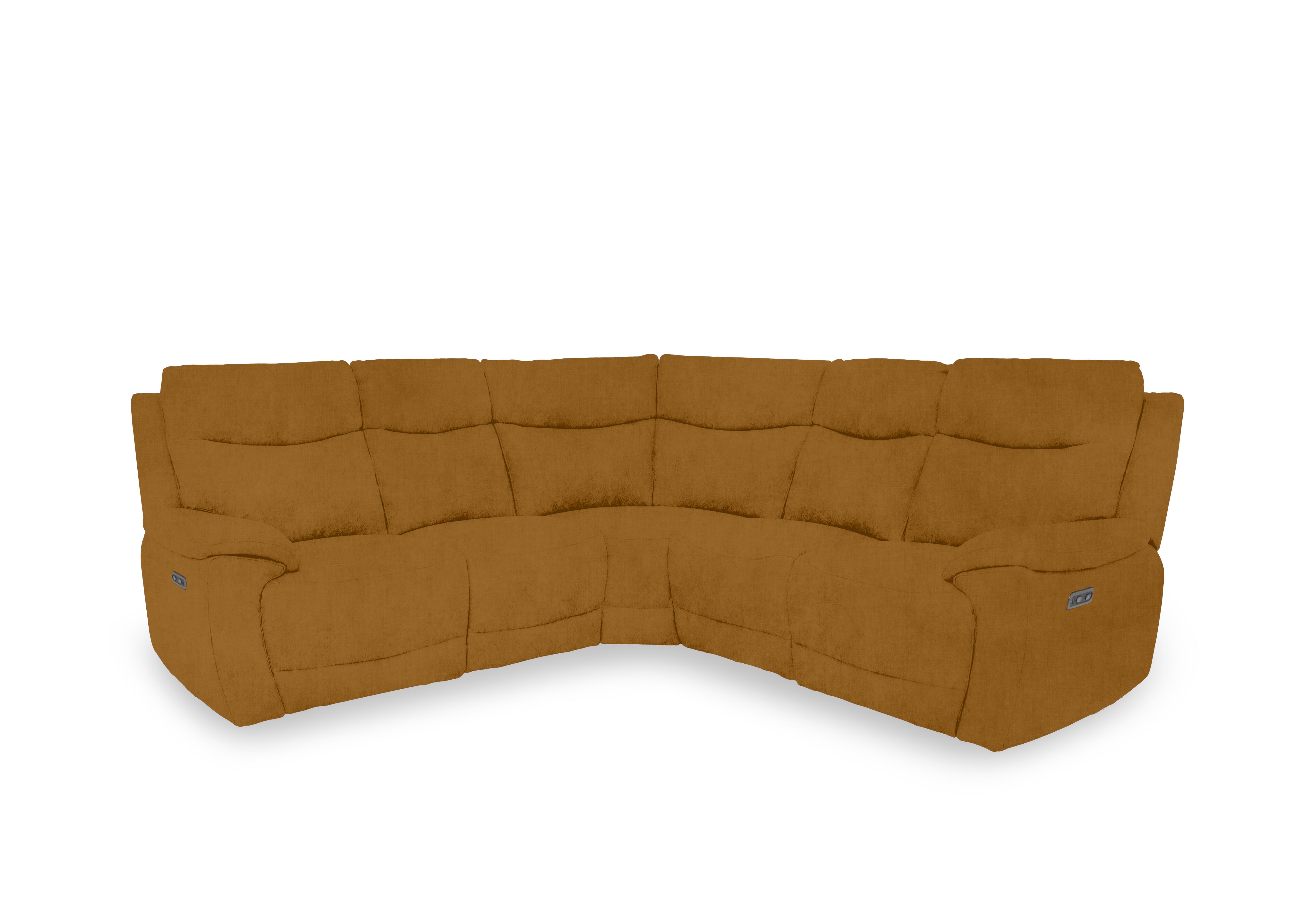Sloane Fabric Large Power Recliner Corner Sofa in 51009 Opulence Saffron on Furniture Village