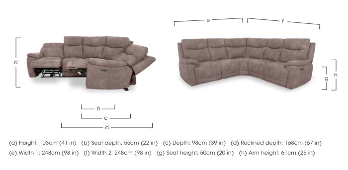 Sloane Fabric Large Power Recliner Corner Sofa in  on Furniture Village