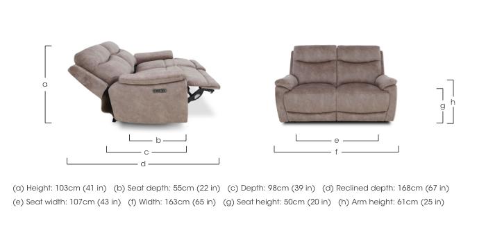 Sloane Fabric 2 Seater Power Recliner Sofa in  on Furniture Village