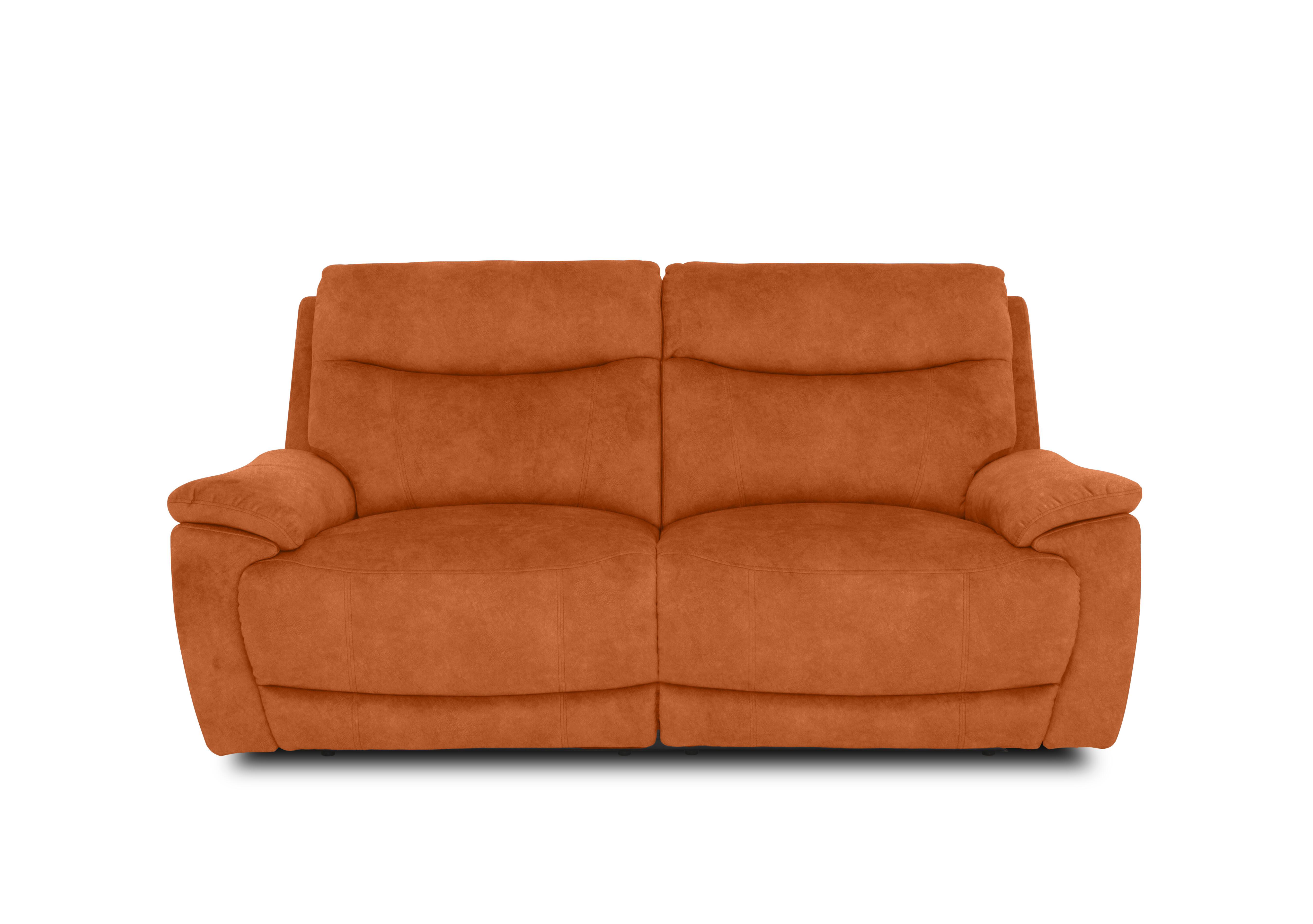 Sloane Fabric 3 Seater Power Recliner Sofa with Power Headrests in 43509 Dexter Pumpkin on Furniture Village