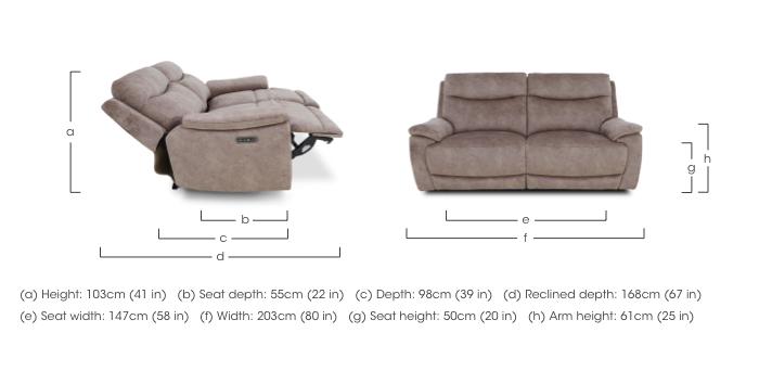 Sloane Fabric 3 Seater Power Recliner Sofa with Power Headrests in  on Furniture Village