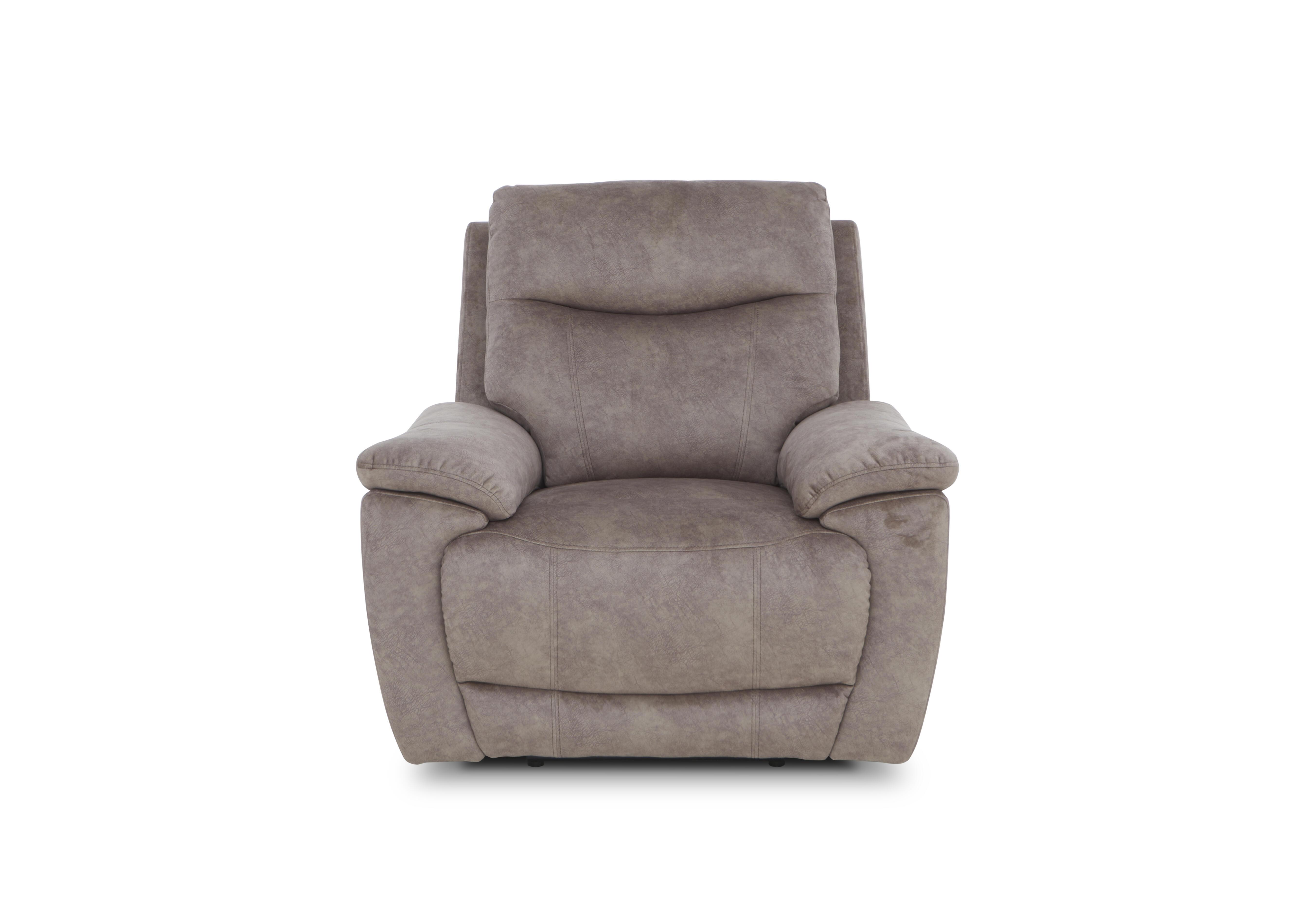 Sloane Fabric Power Recliner Chair with Power Headrest in 18175 Marble Charcoal Grey on Furniture Village