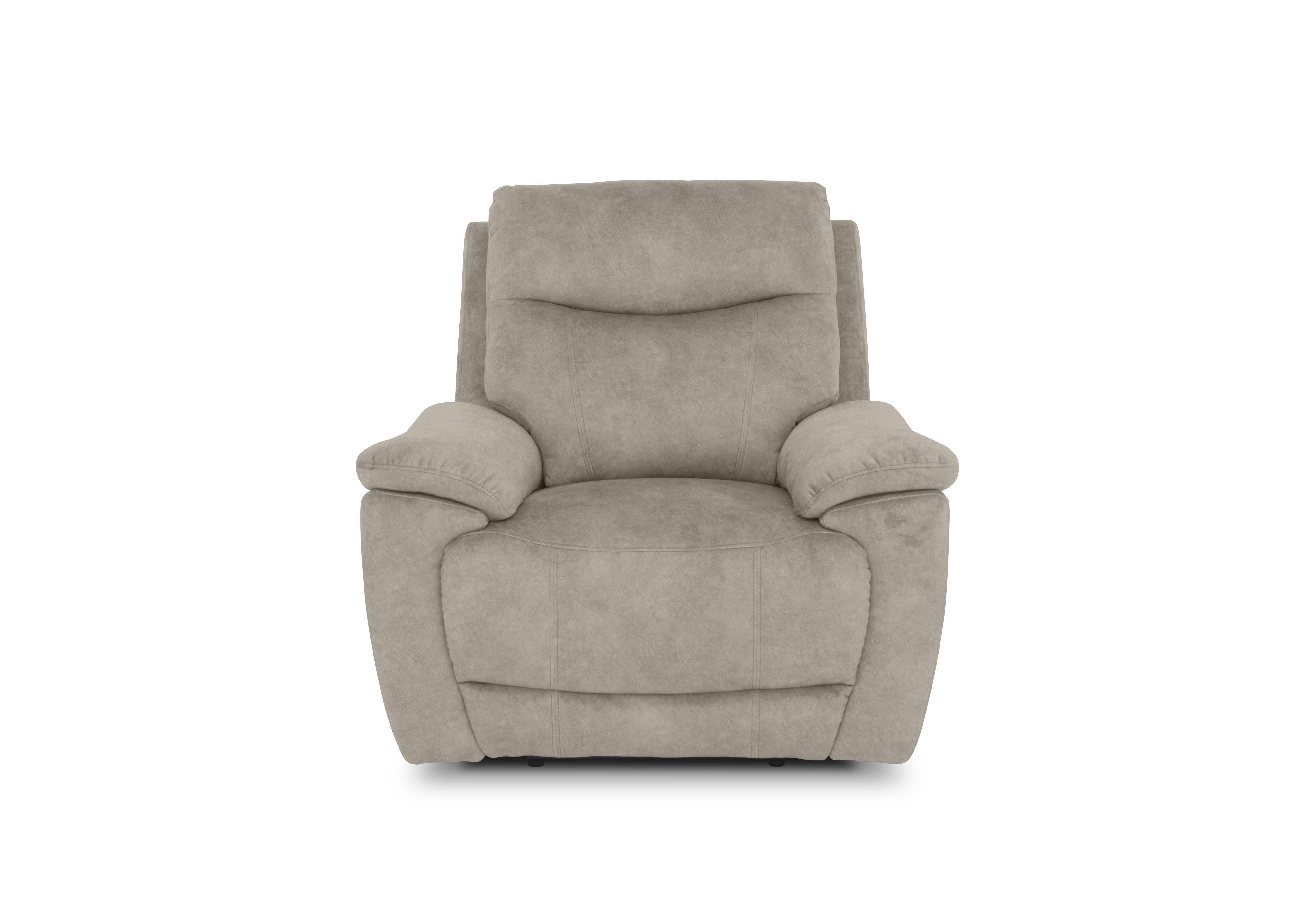 Sloane Fabric Power Recliner Chair with Power Headrest in 18177 Marble Cream on Furniture Village
