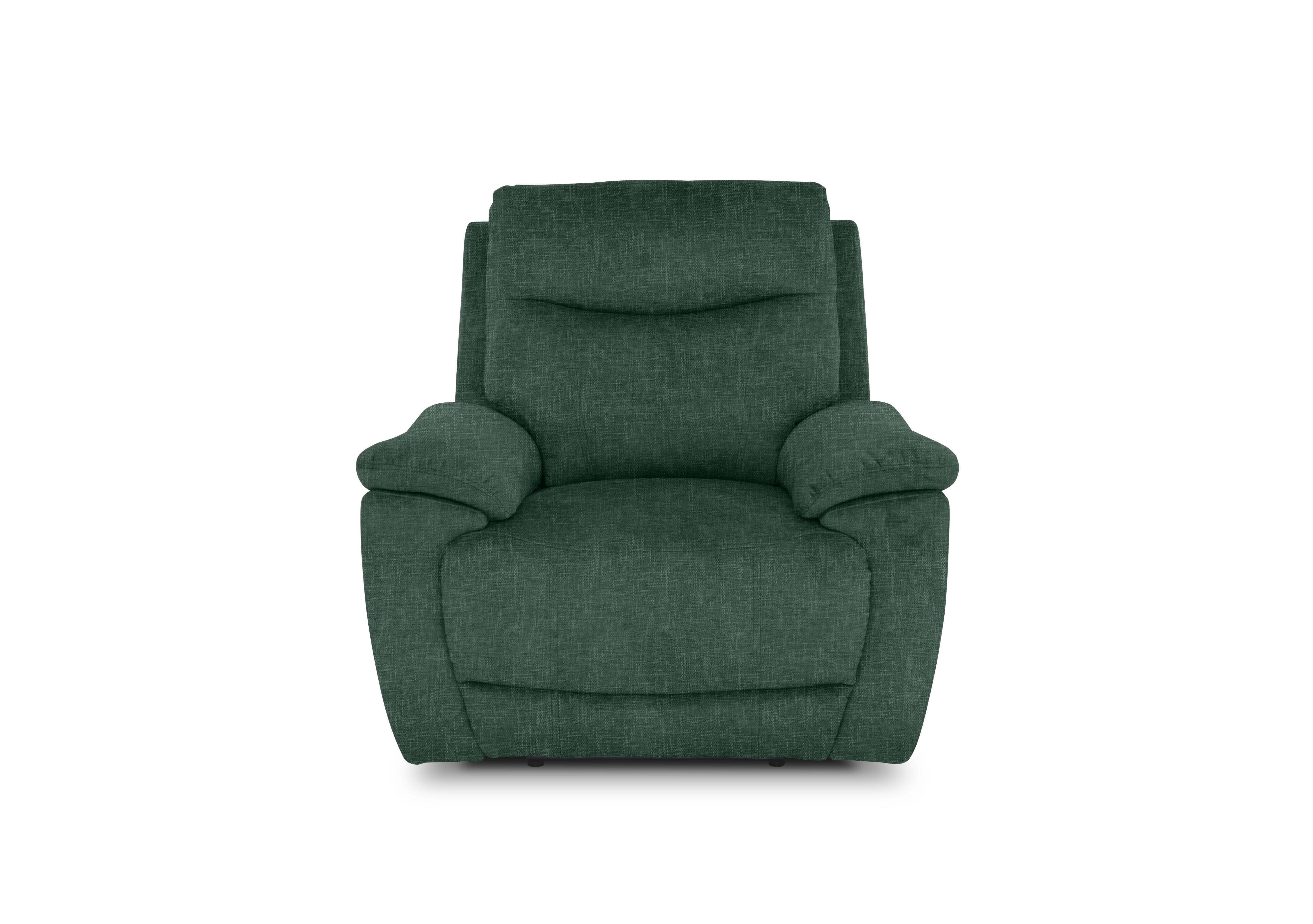 Sloane Fabric Power Recliner Chair with Power Headrest in 19445 Anivia Green on Furniture Village