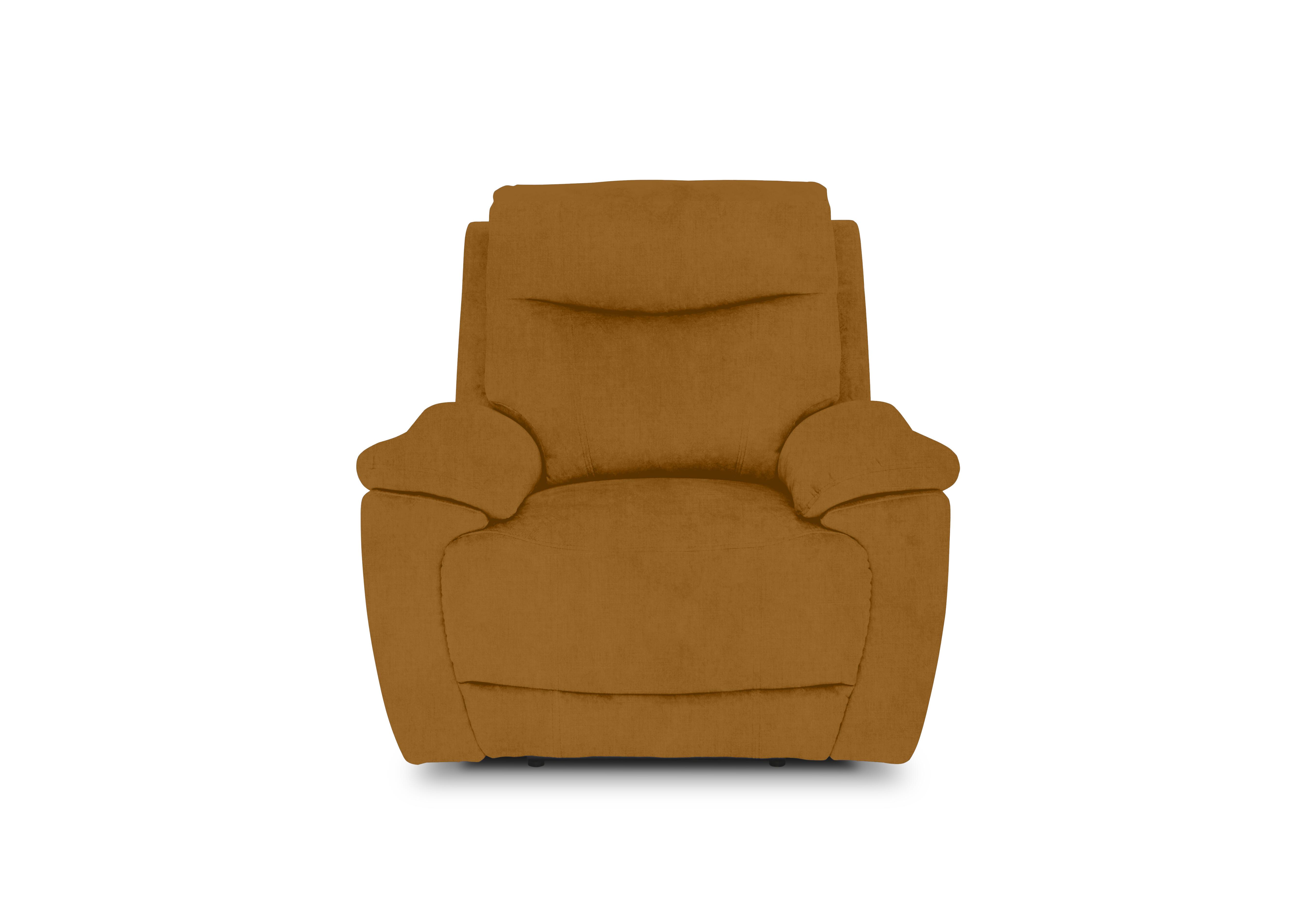 Sloane Fabric Power Recliner Chair with Power Headrest in 51009 Opulence Saffron on Furniture Village