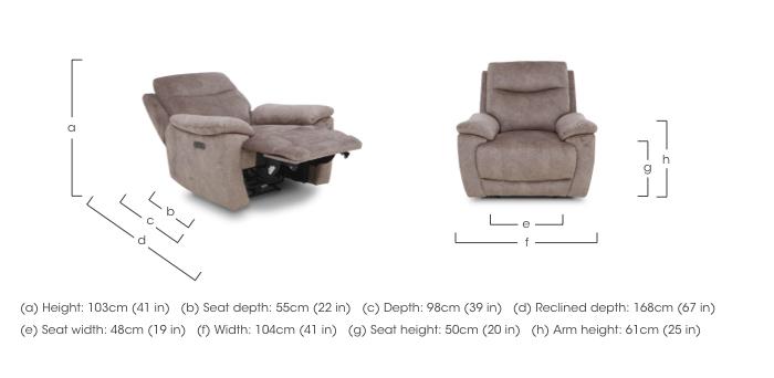 Sloane Fabric Power Recliner Chair with Power Headrest in  on Furniture Village