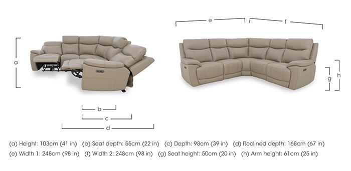 Sloane Leather Large Power Recliner Corner Sofa with Power Headrests in  on Furniture Village