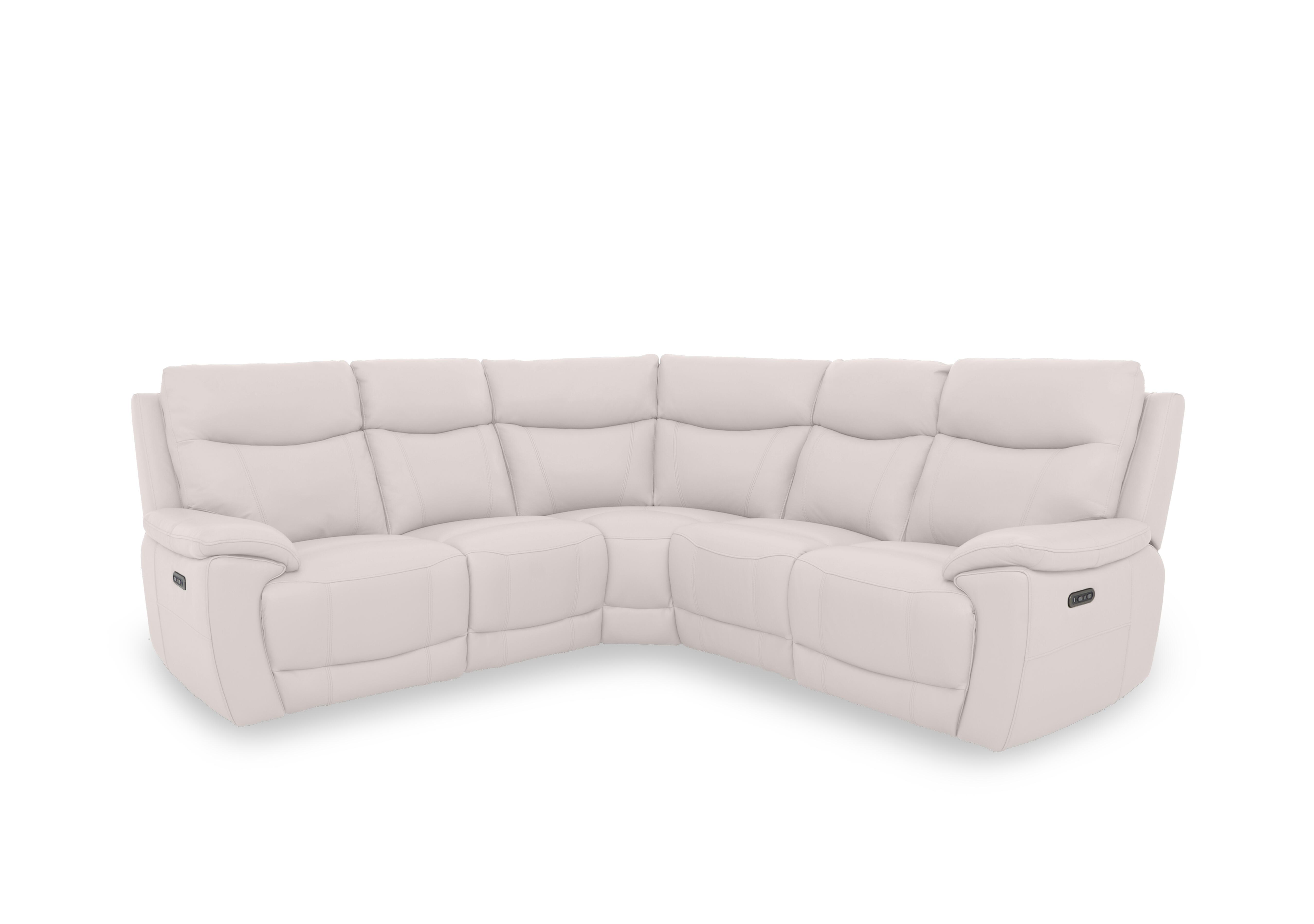 Sloane Leather Large Power Recliner Corner Sofa with Power Headrests in Cat-40/13 Cotton on Furniture Village