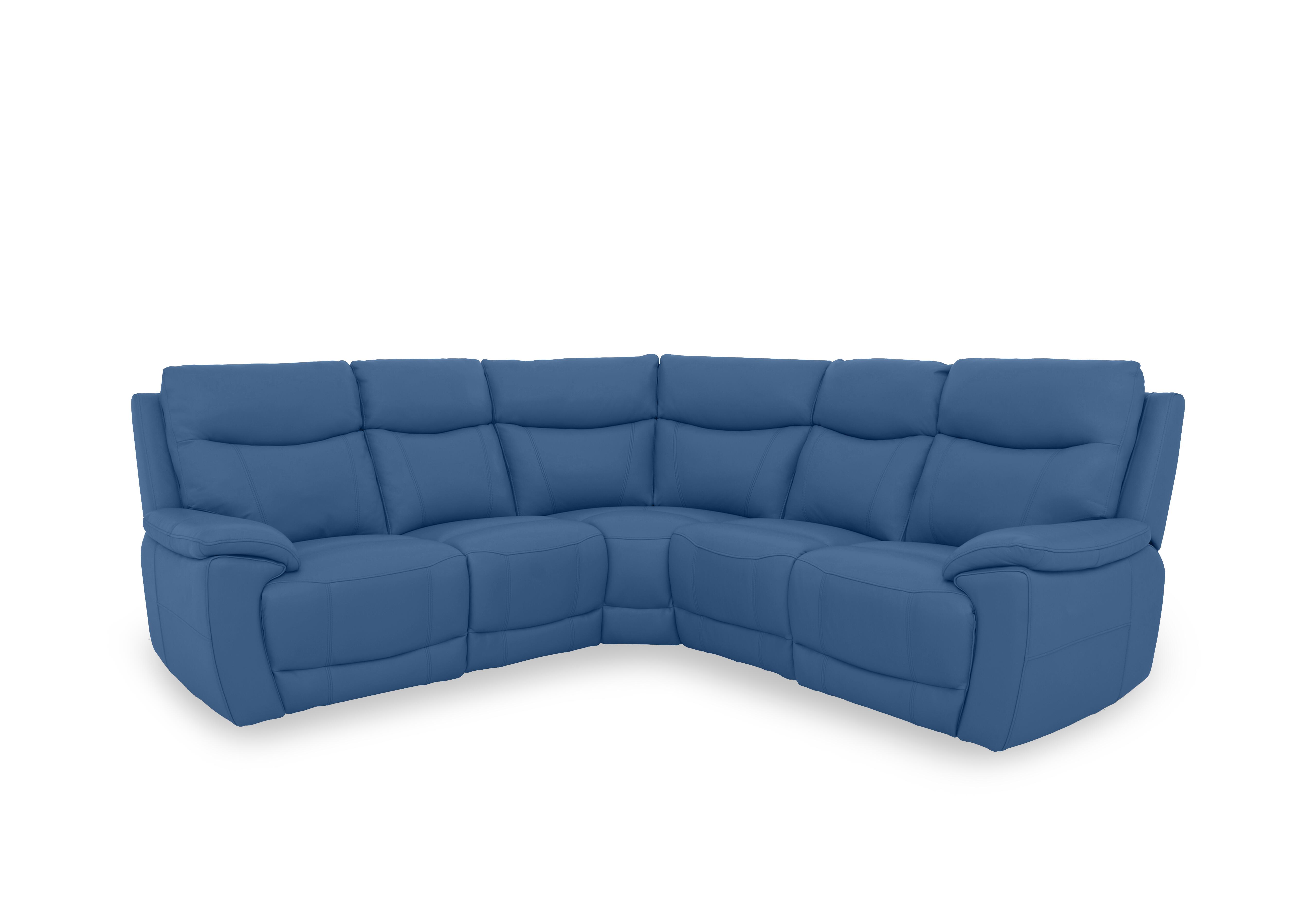 Sloane Leather Large Power Recliner Corner Sofa in Cat-40/12 Aegean on Furniture Village