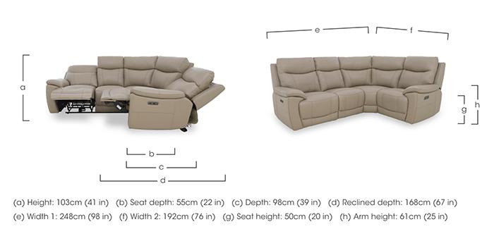 Sloane Leather Small Power Recliner Corner Sofa with Power Headrests in  on Furniture Village