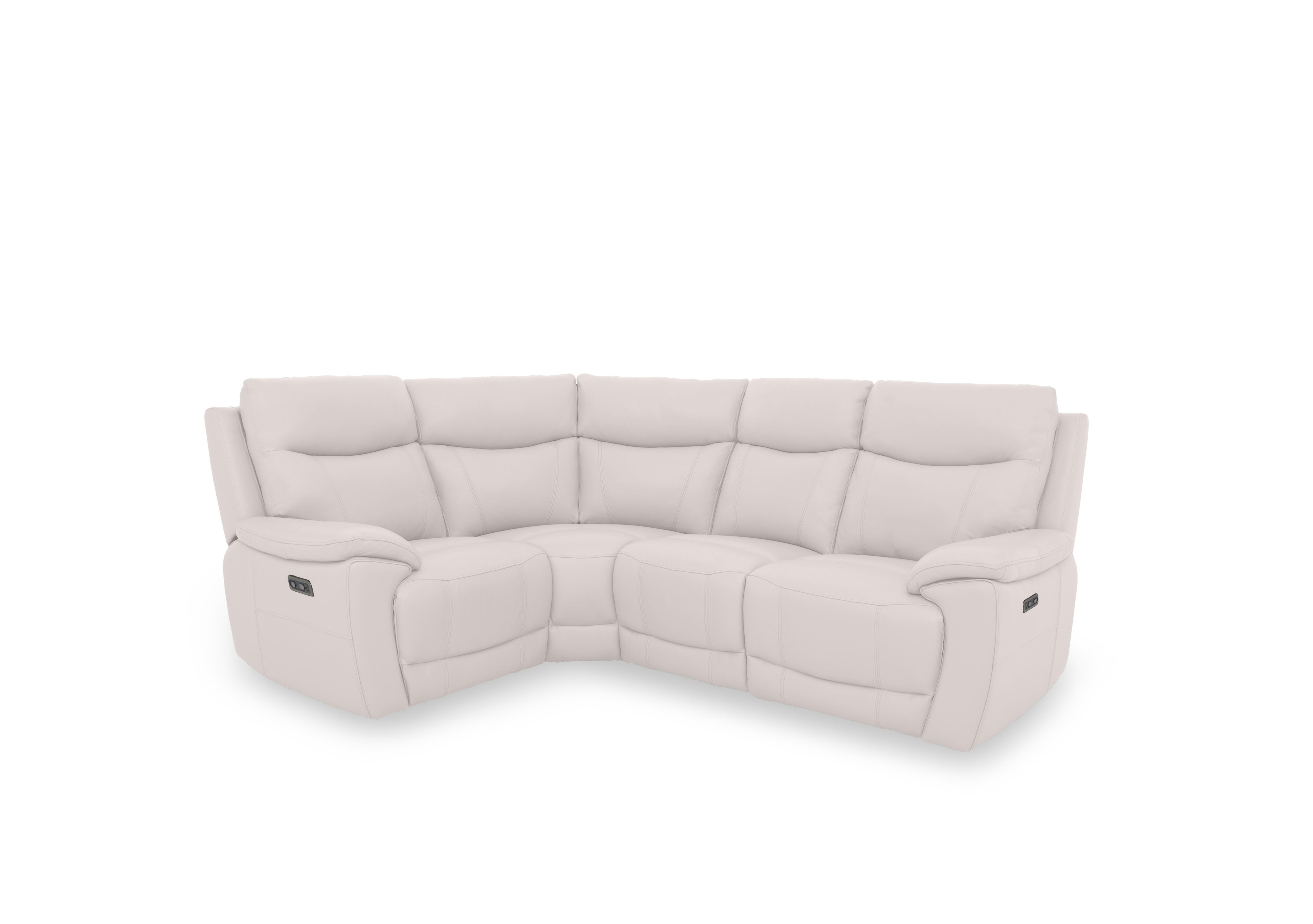 Sloane Leather Small Corner Sofa in Cat-40/13 Cotton on Furniture Village