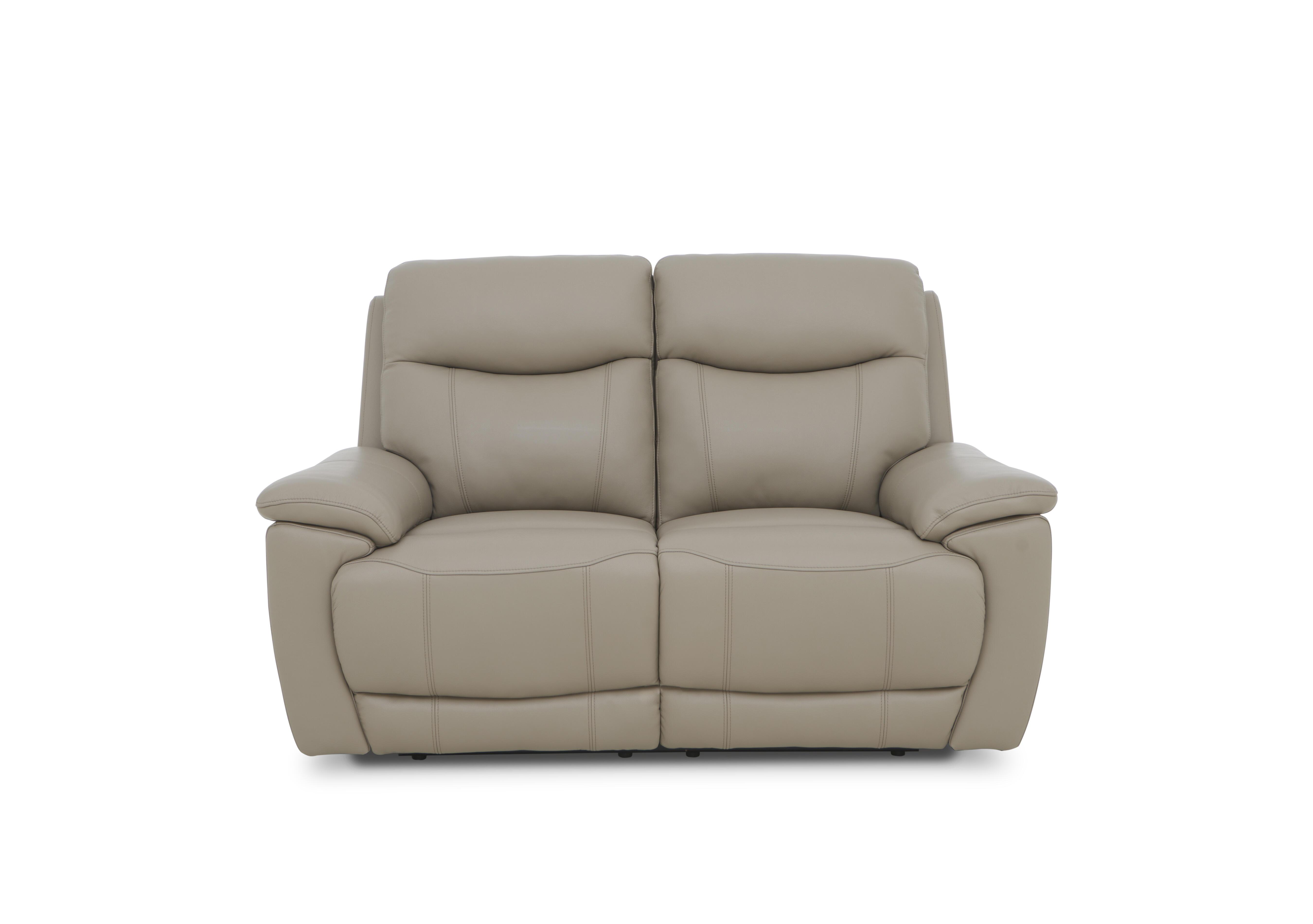 Sloane Leather 2 Seater Power Recliner Sofa with Power Headrests in Cat-40/08 Oyster on Furniture Village