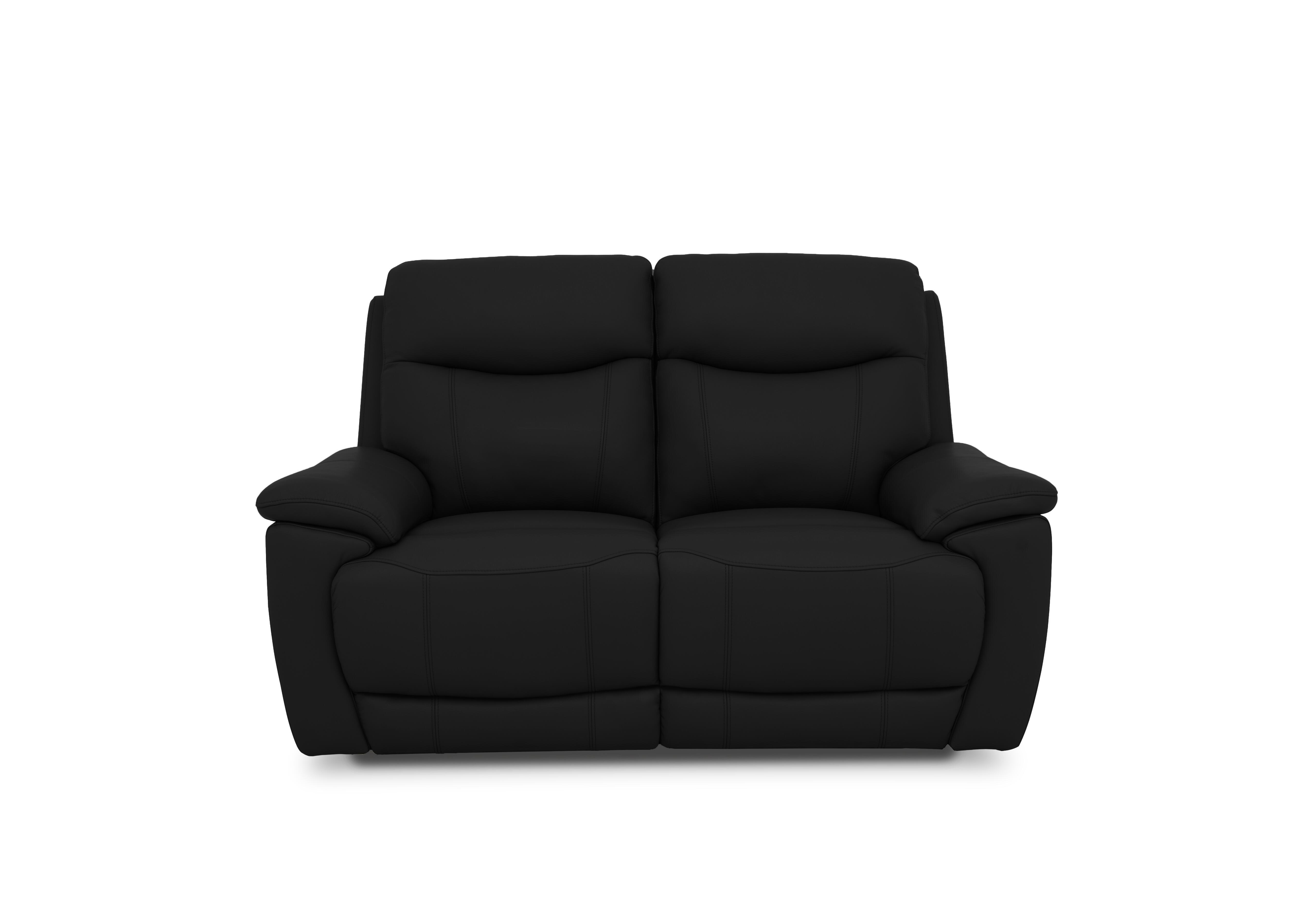 Sloane Leather 2 Seater Power Recliner Sofa with Power Headrests in Cat-40/23 Jet Black on Furniture Village
