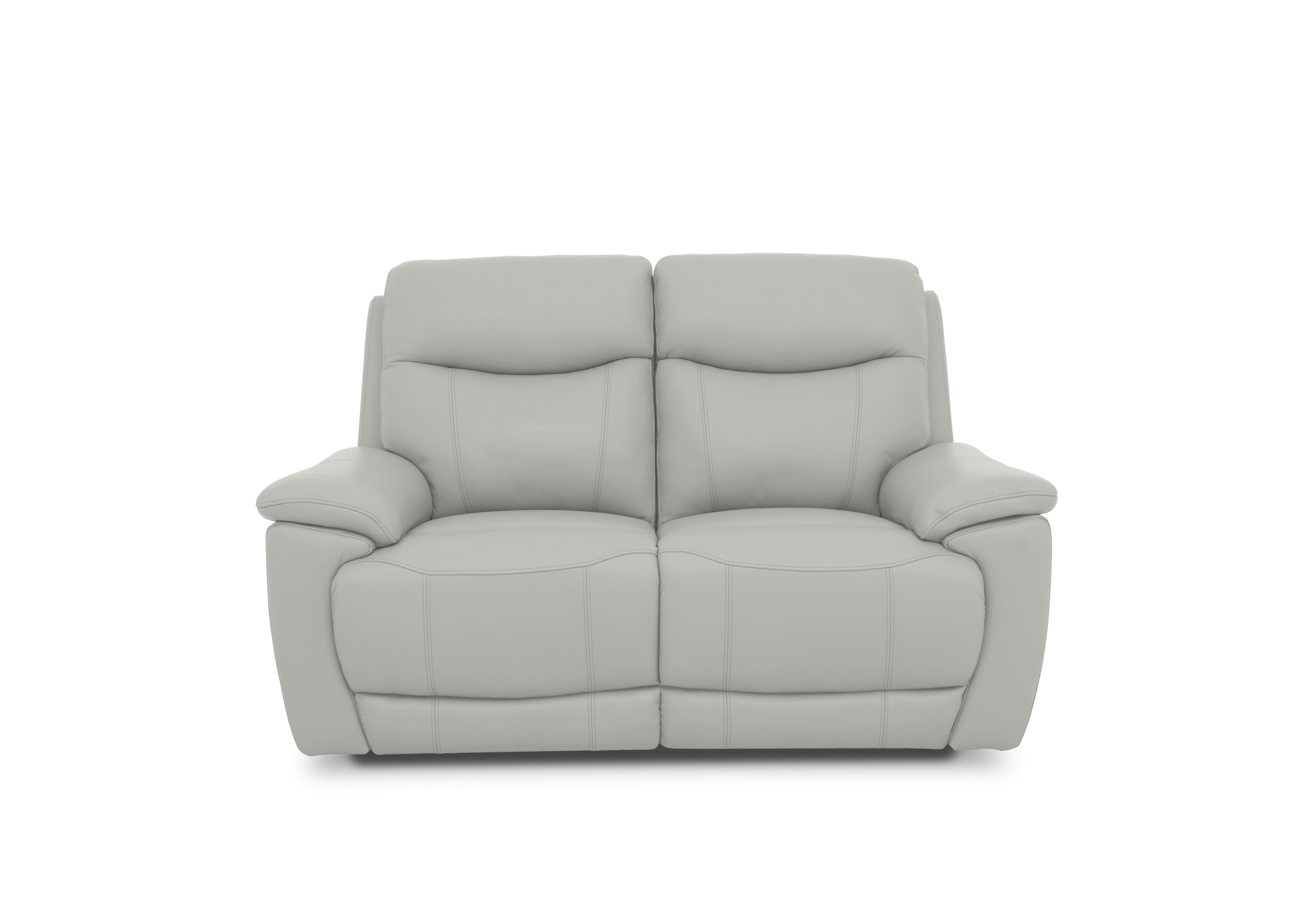 Sloane Leather 2 Seater Power Recliner Sofa with Power Headrests in Cat-40/27 Light Grey on Furniture Village